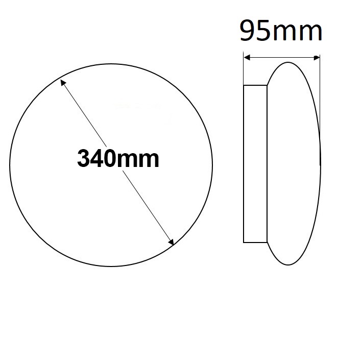ISOLED LED Decken/Wandleuchte weiß rund 18W DN340 IP42 ColorSwitch 2700|3000|4000K