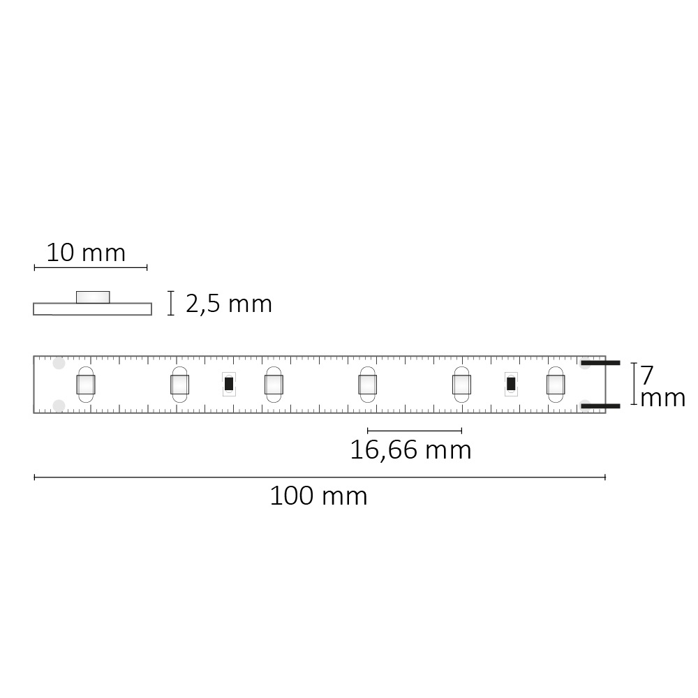 ISOLED LED SIL825 Flexband 24V DC 2,4W IP20 2500K 10m Rolle 60 LED/m