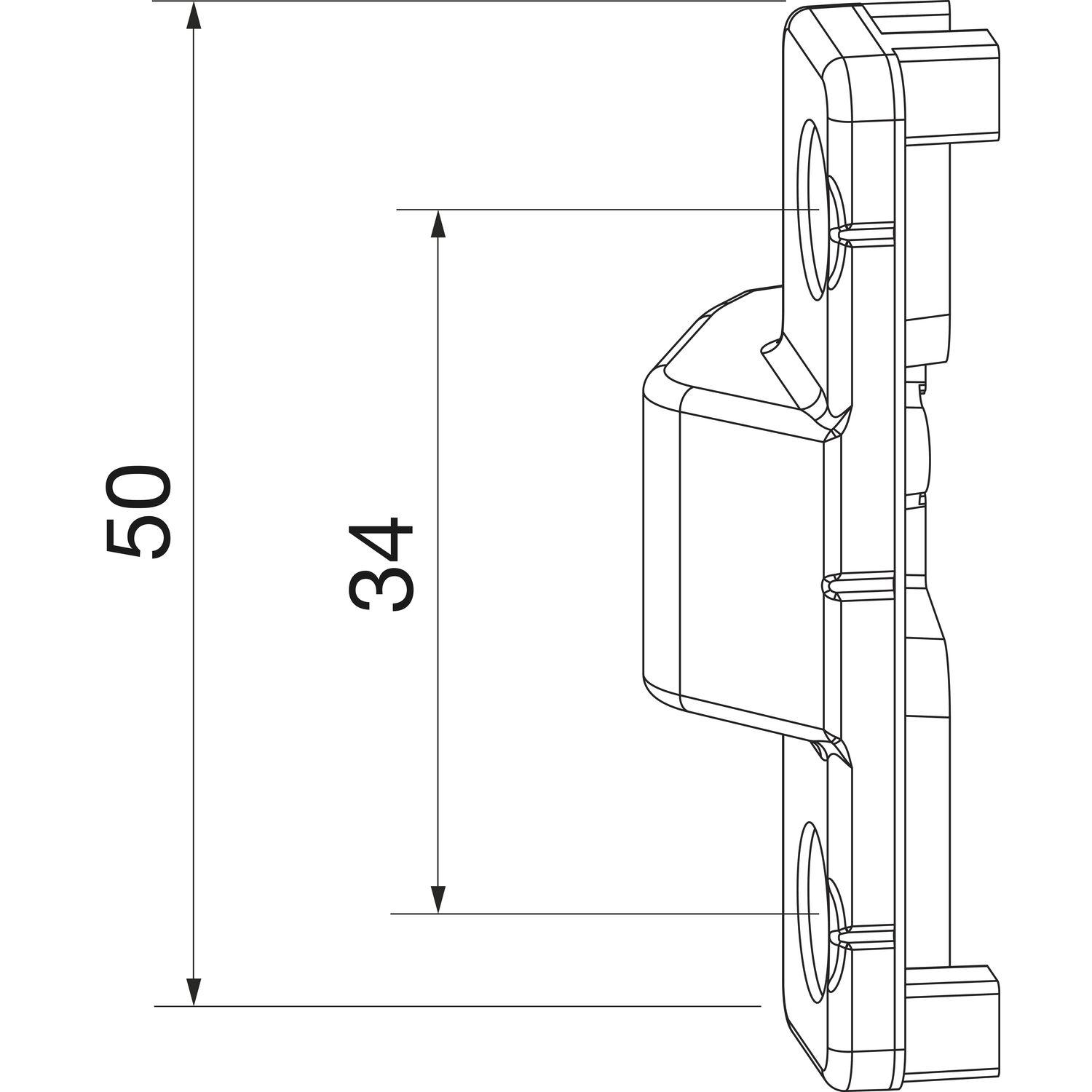 Maco #362284 MACO Anpressverschluss verdeckt PVC Rahmenteil KÖMMERLING Euro Futur silber