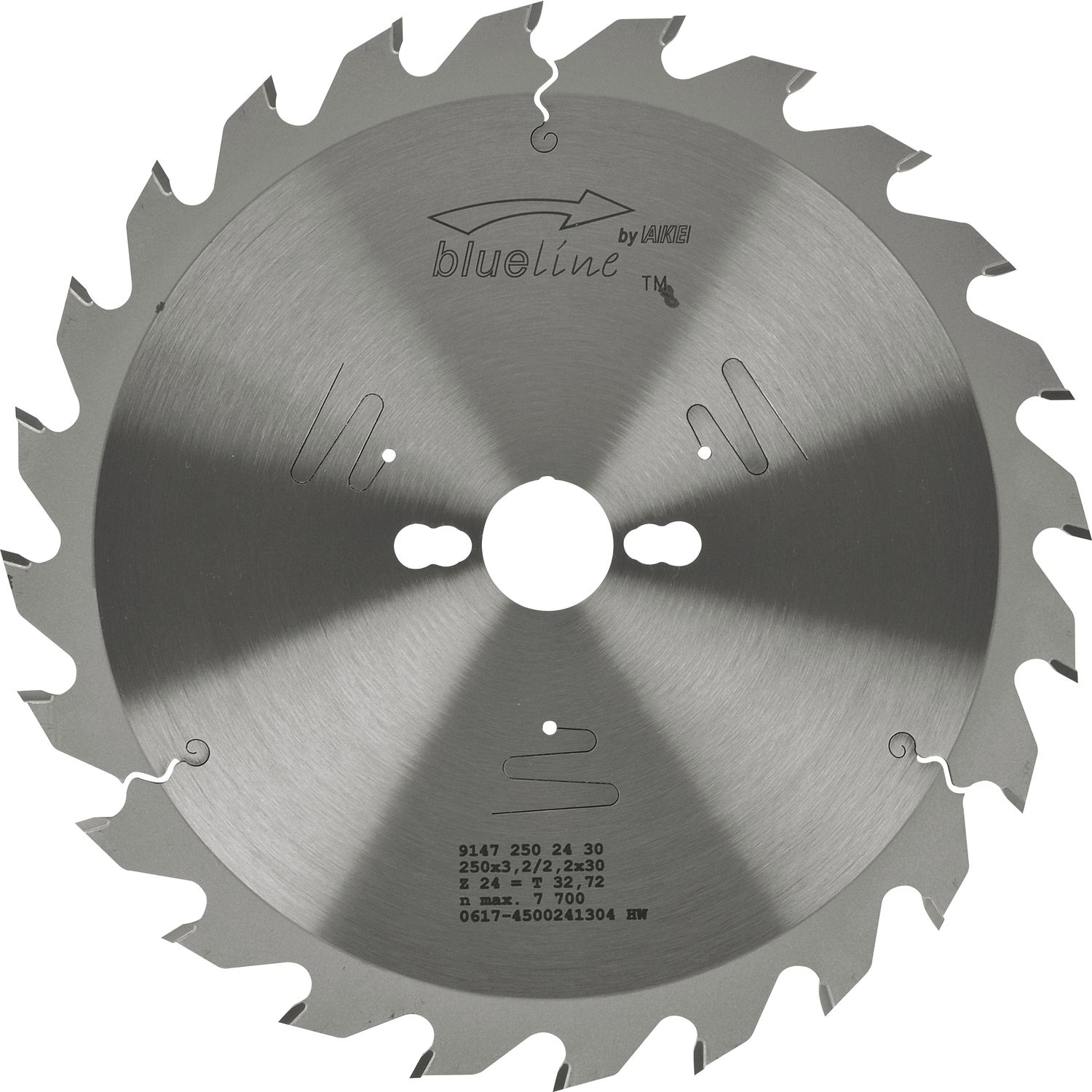 AKE Kreissägeblatt HW ø 250 x 2,8 x 30 mm Z24 Wechselzahn (WZ) positiv