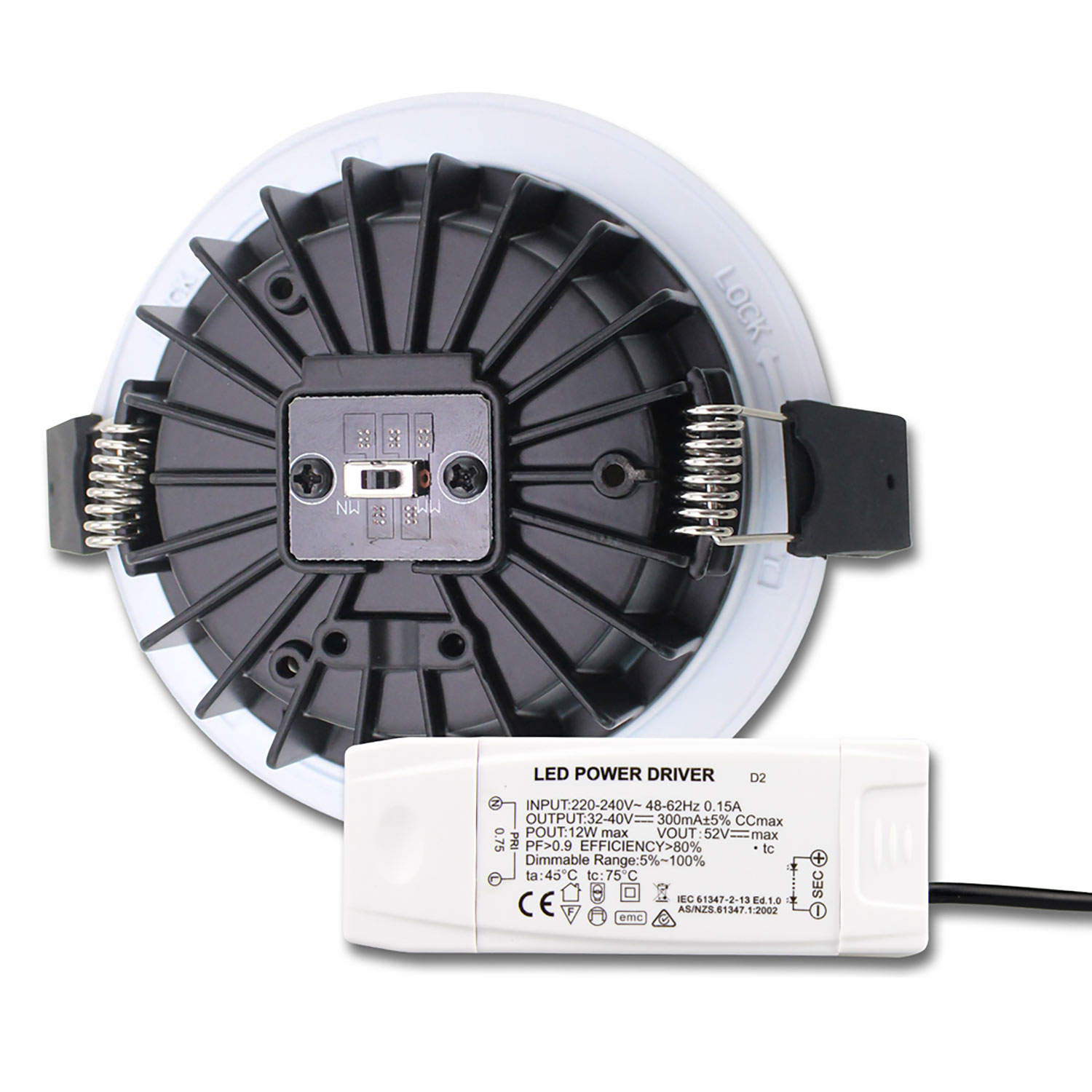 ISOLED LED Einbaustrahler Sys-90 12W ColorSwitch 3000|4000K dimmbar (exkl. Cover)