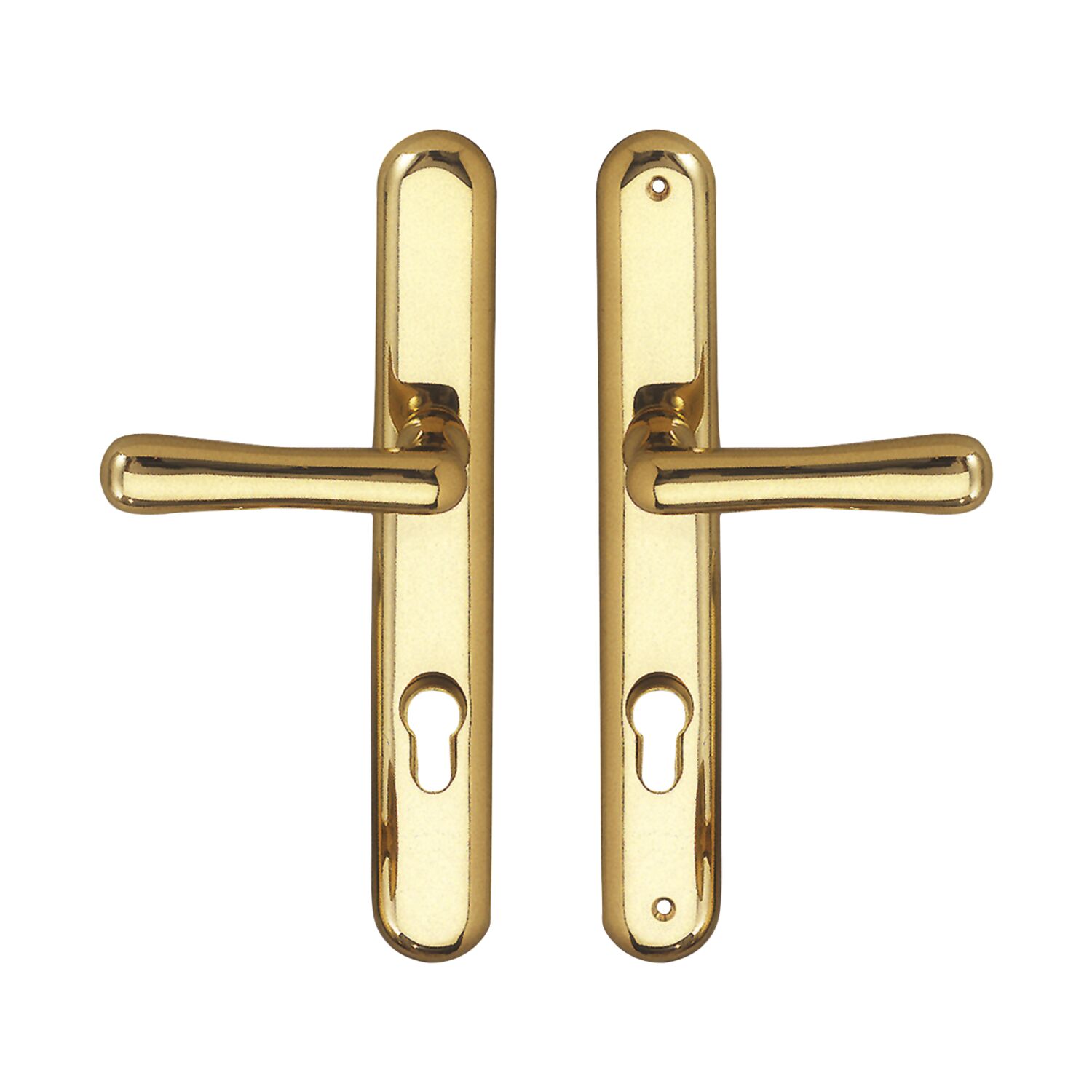 Grundmann GRUNDMANN Sicherheitsdrückergarnitur ELEGANT, PZ92, Messing messingfärbig PVD ()
