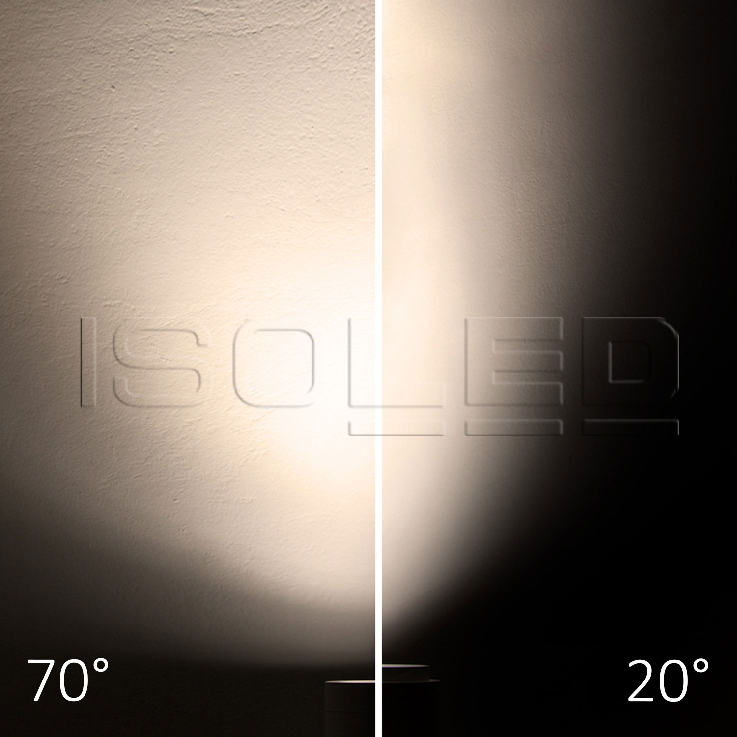 ISOLED 3-Phasen Schienen-Strahler fokussierbar 42W 20°-70° schwarz matt 3000K CRI92