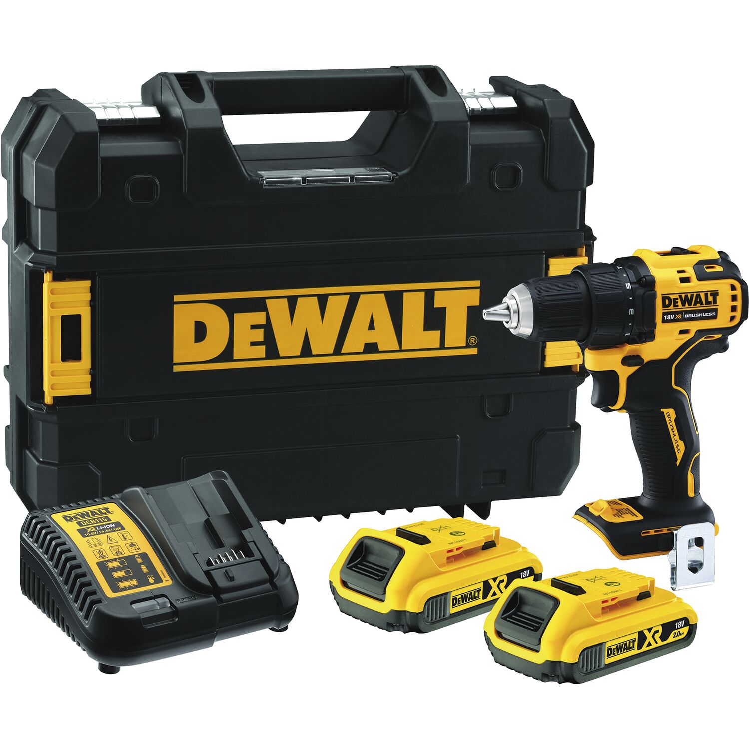 DeWalt Akku-Bohrschrauber DCD708D2T 18 Volt / 2,0 Ah (IEC) Li-Ion