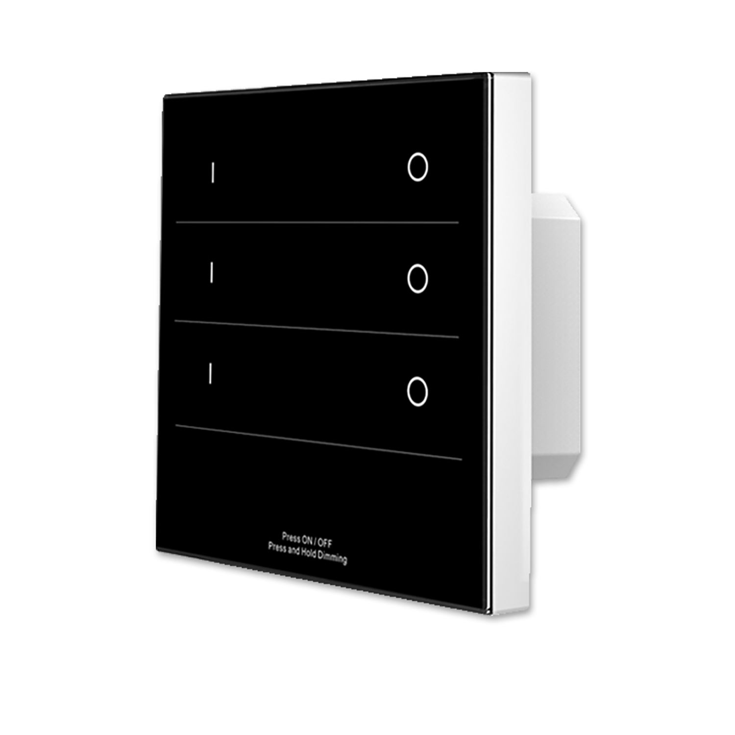 ISOLED Sys-Pro Single Color 3 Zonen Einbau-Touch-Fernbedienung + DMX Output schwarz 230V
