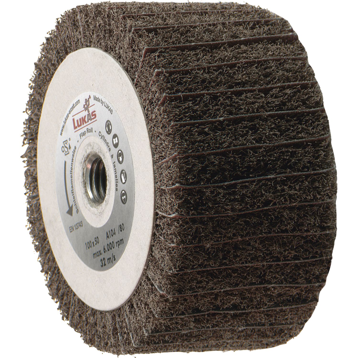 Lukas Lamellenwalze LWM Normalkorund 100 x 50 mm Korn A 106/150 M14 (2Stk)