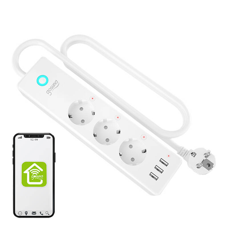 Gosund smarte Stromverteilerdose (3x AC schuko 3x USB-A) Tuya WiFi