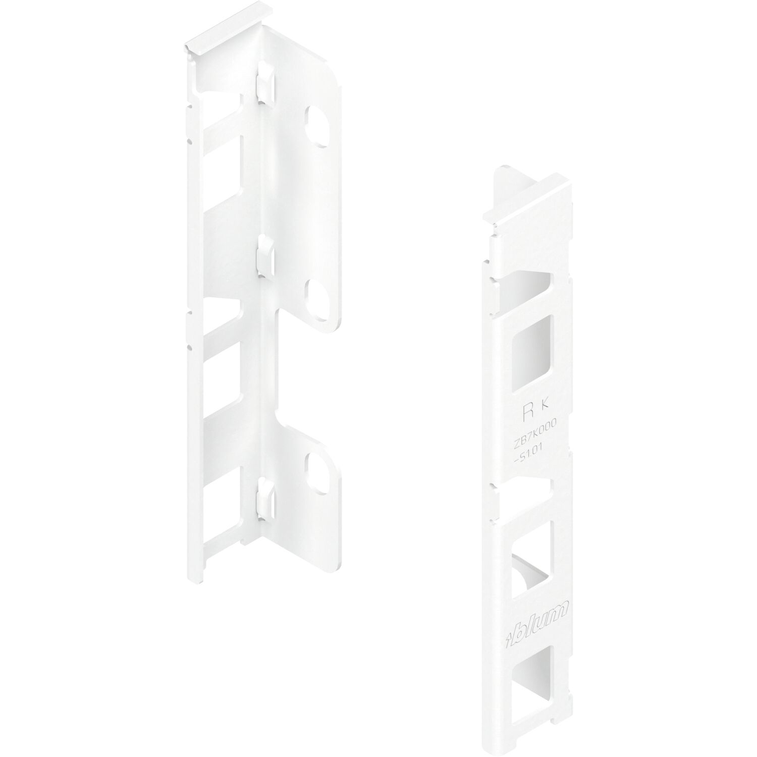 blum LEGRABOX Holzrückwandhalter Höhe K, Seidenweiß-matt