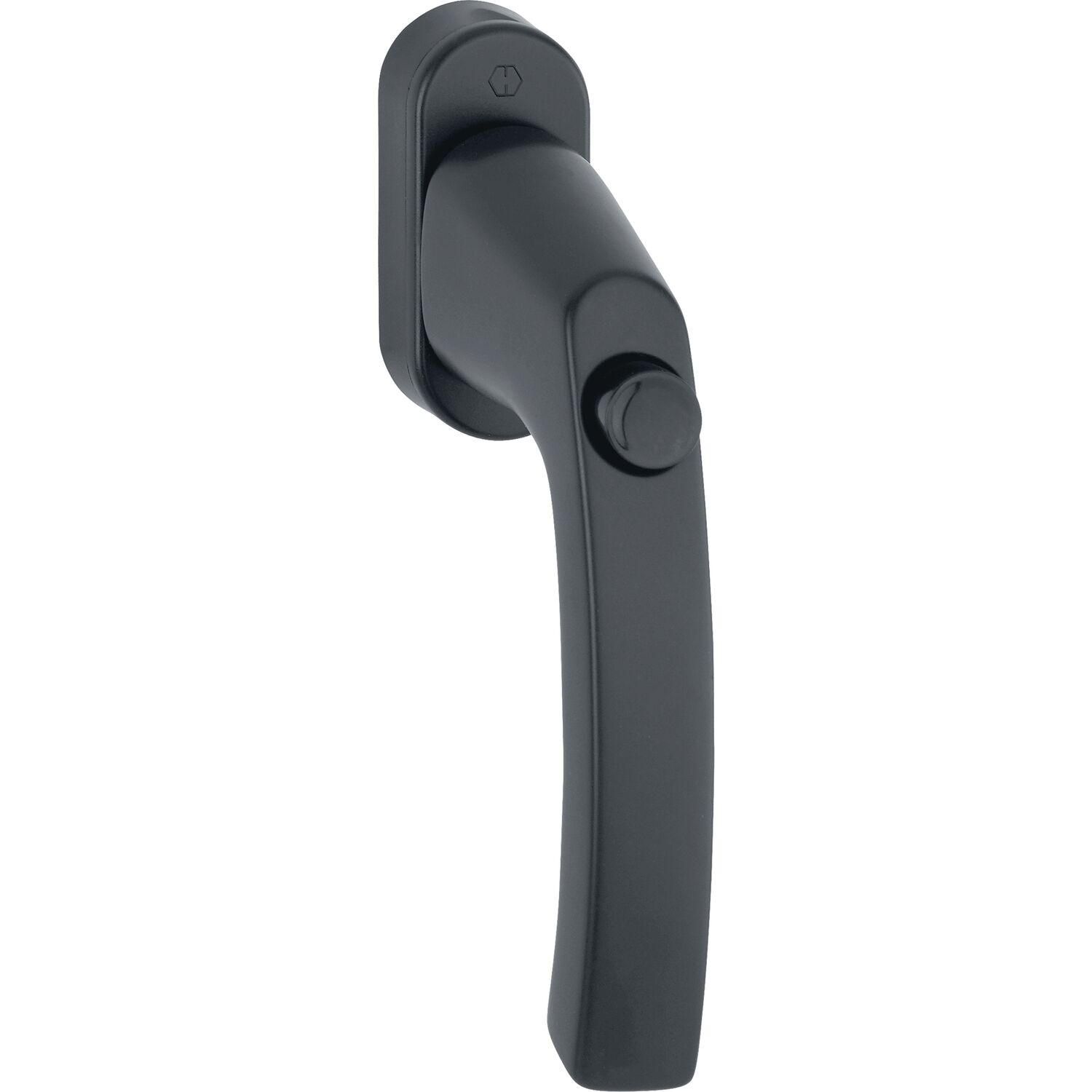Hoppe Fenstergriff LIÈGE Druckknopf Vierkant 7x40mm Alu schwarz matt
