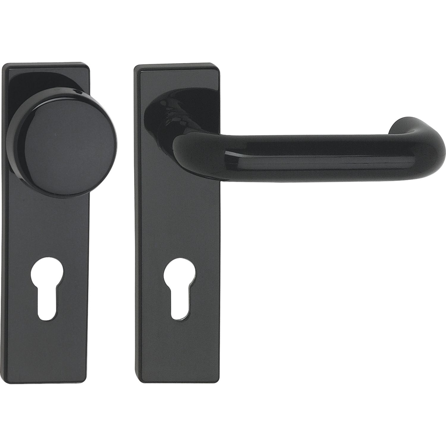 FS-Wechselgarnitur U-Form - auf Kurzschild PZ72 mm, TS 40-66 mm, KS schwarz