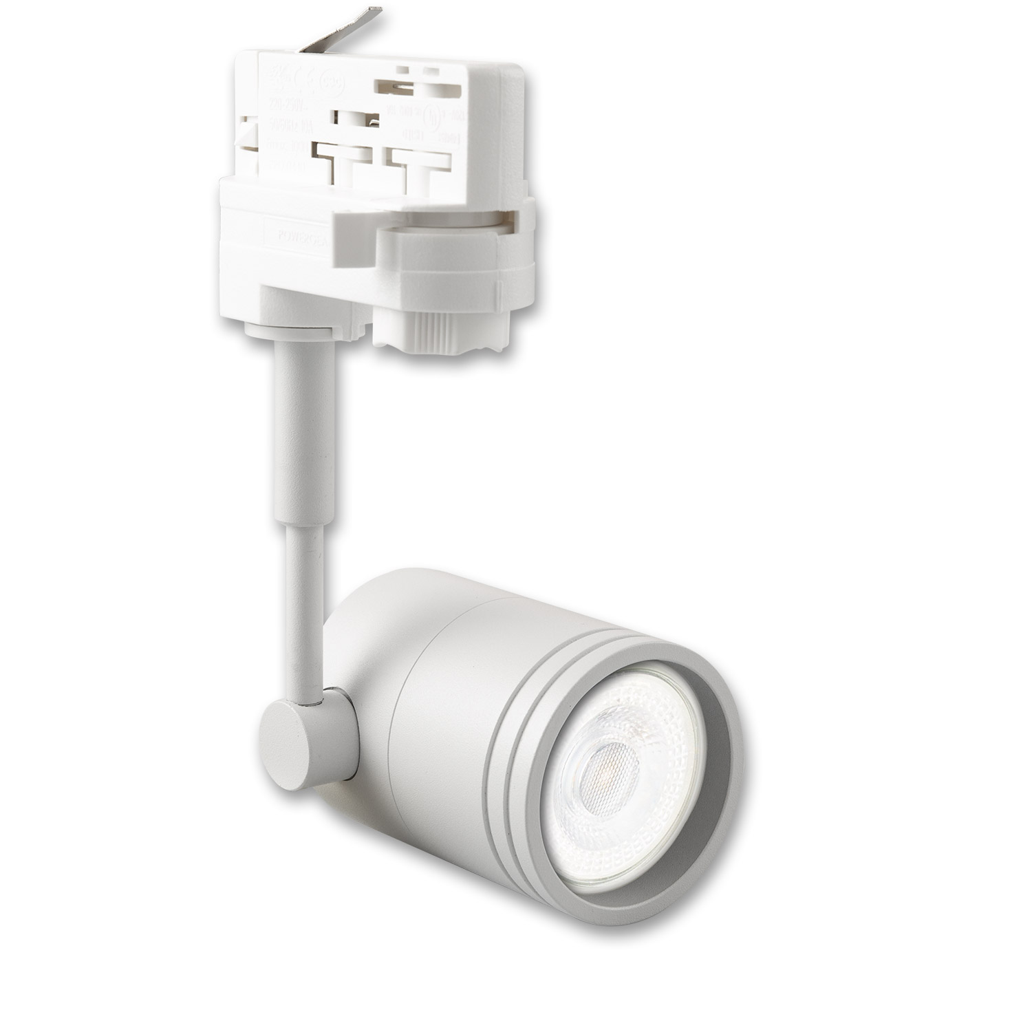 ISOLED 3-Phasen Schienen-Adapter für GU10-Spots weiß