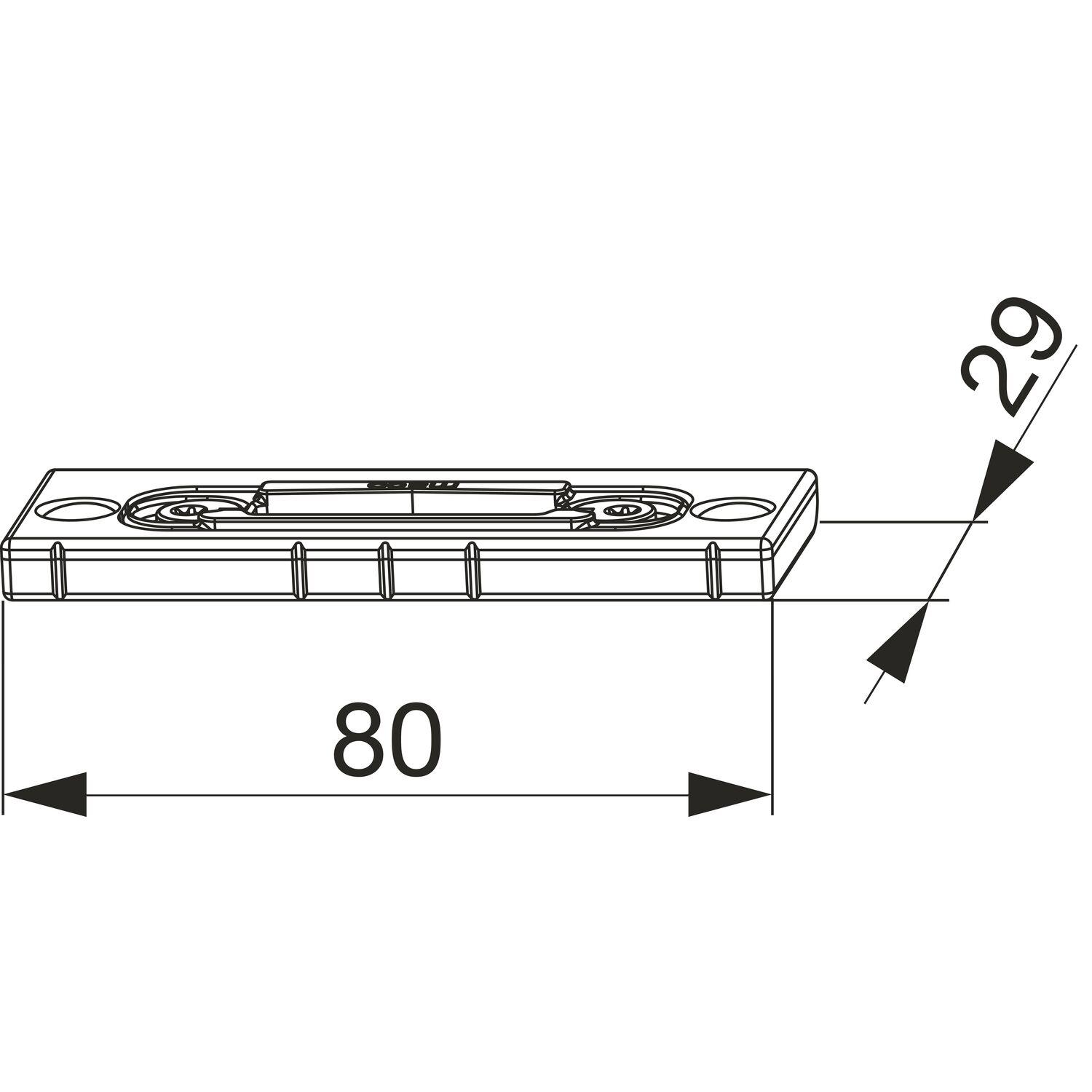 Maco #226720 Fallenschließteil für PVC, verstellbar, Stahl verzinkt silber (226720)