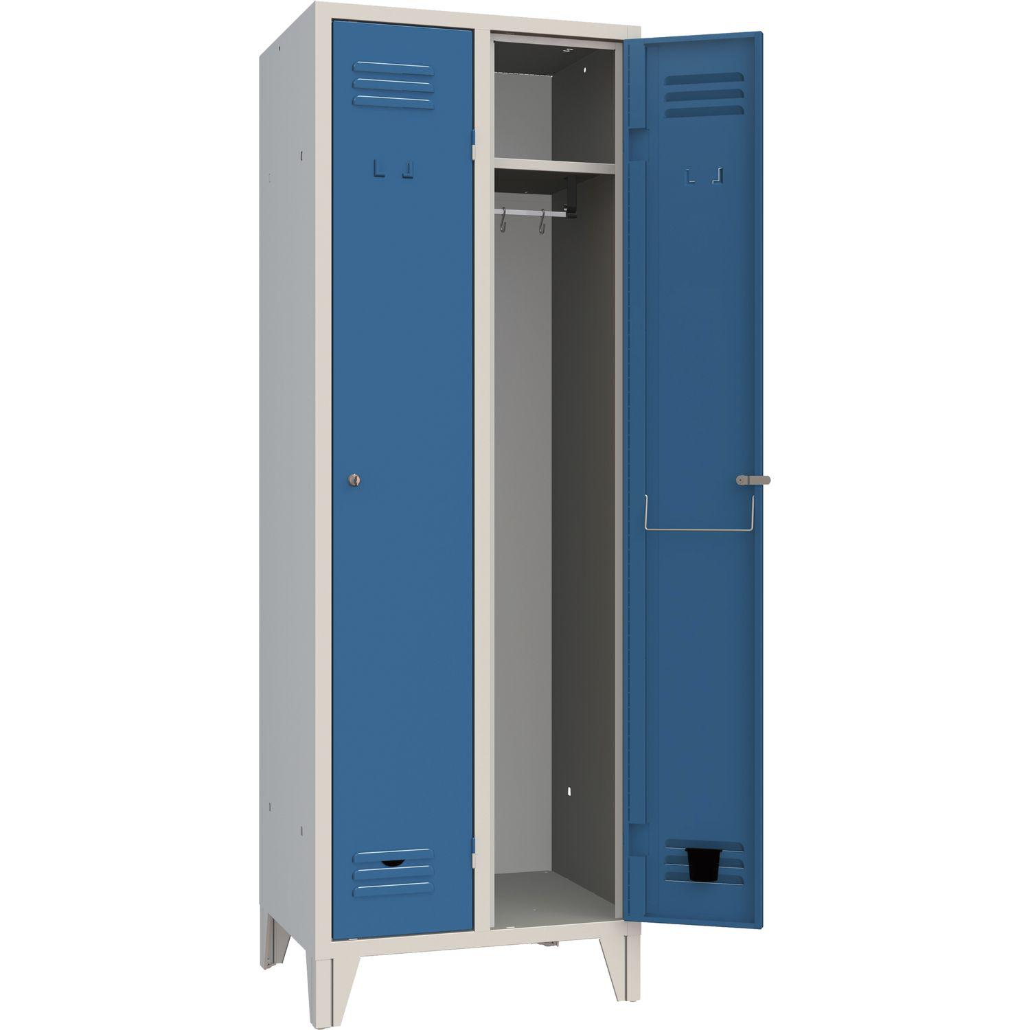 Garderobenschrank Abteilanzahl 2 RAL7035/5010
