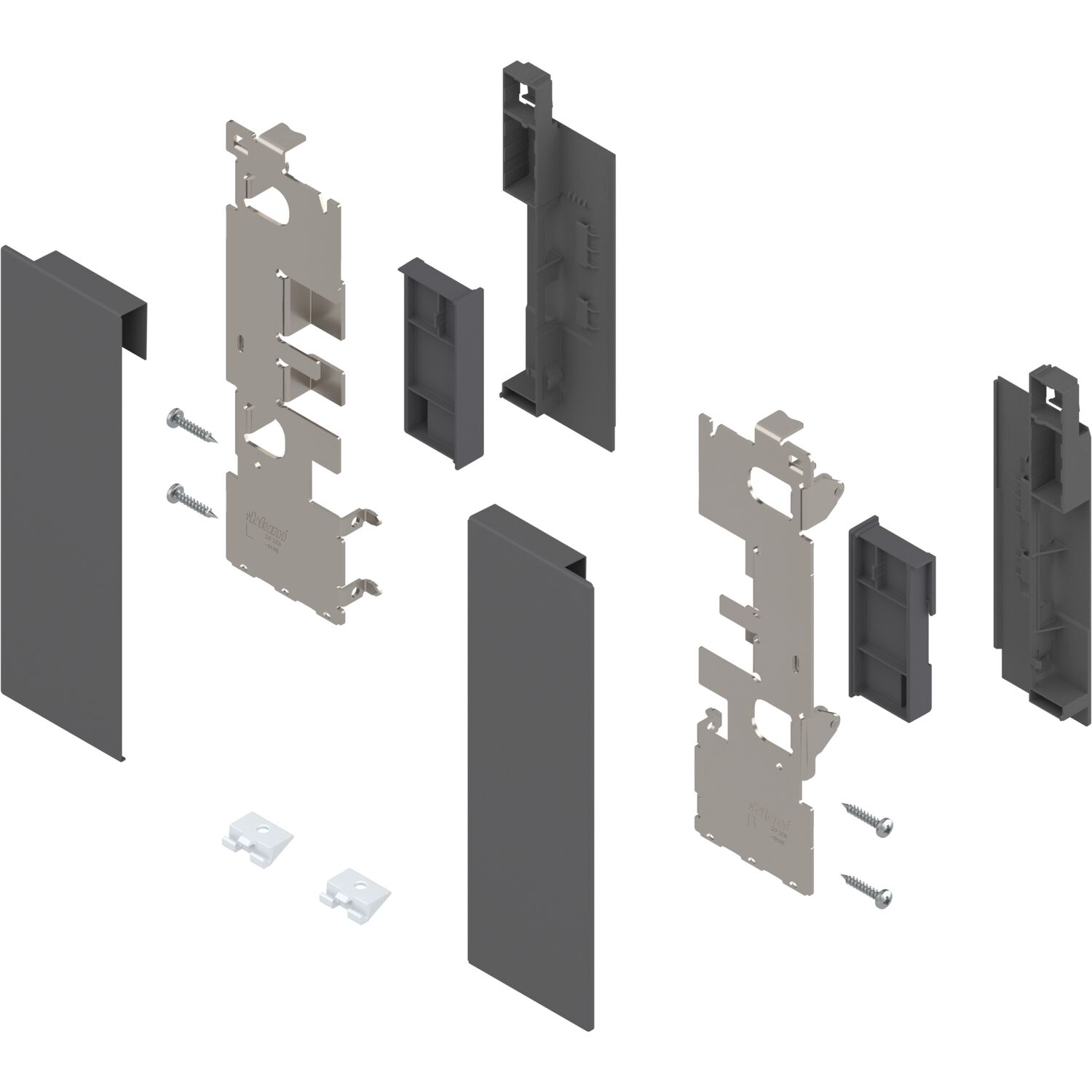 blum LEGRABOX Fronthalter Innenauszug mit Einschubelement Höhe C, Oriongrau