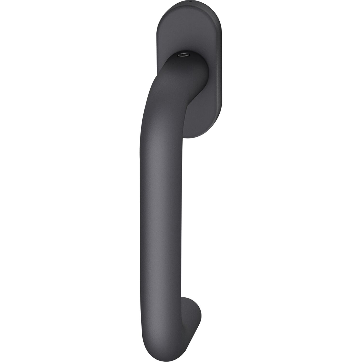 FSB Fenstergriff ovale Rosette Aluminium schwarz matt