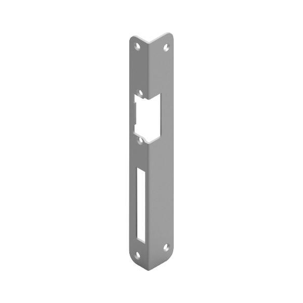 O & C Winkelschließblech für O & C Türöffner, rund, links, 250 x 25 x 2 mm, Stahl grau