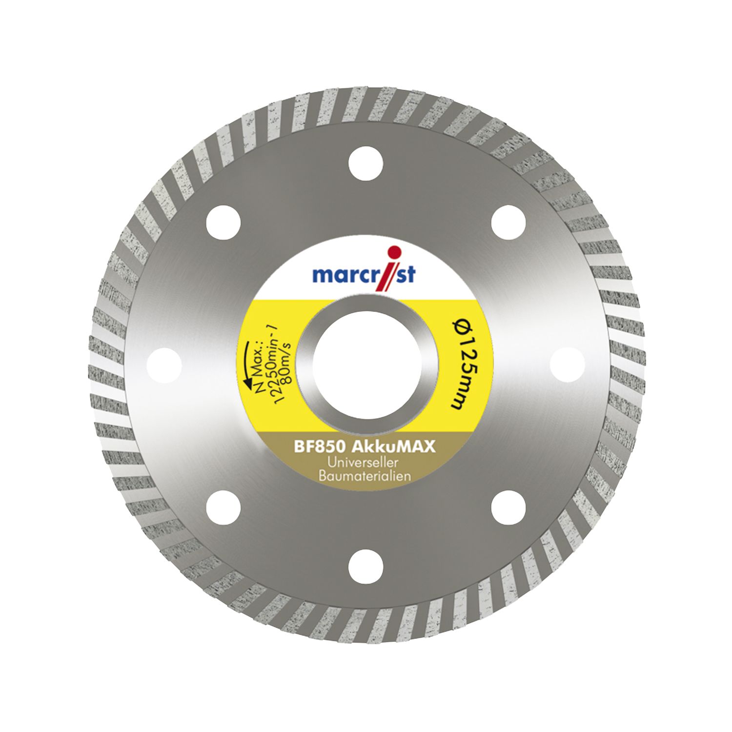 Marcrist Diamant-Trennscheibe BF850 AkkuMax 125 x 22,23 mm Baumaterialien