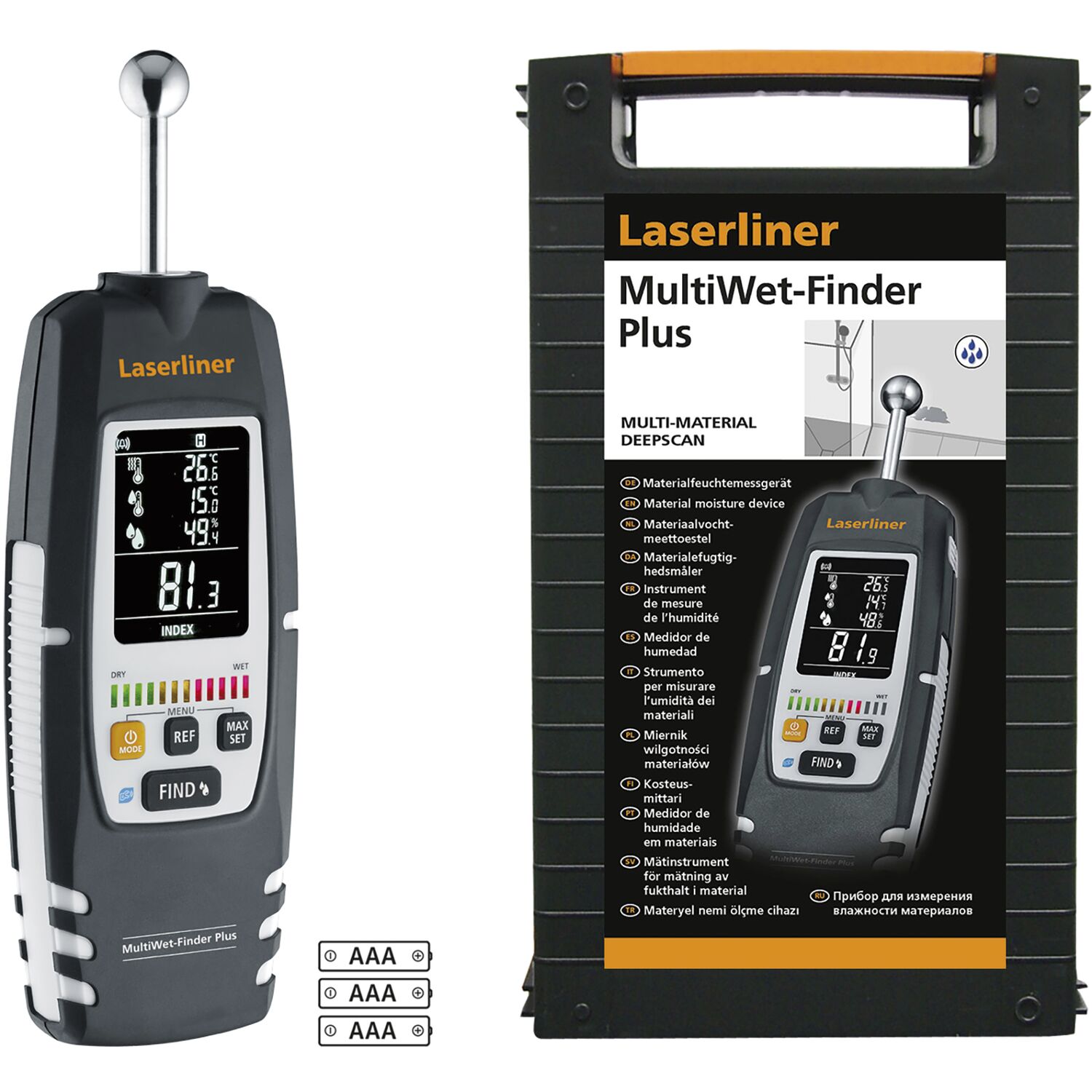 Laserliner Materialfeuchtemessgerät MultiWet Finder