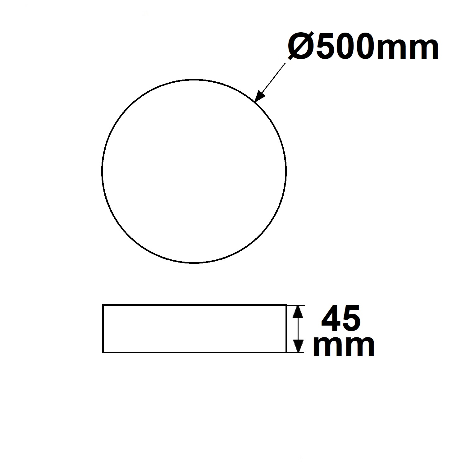 ISOLED LED Deckenleuchte PRO weiß 36W rund DN500 ColorSwitch 2700|3000|4000K dimmbar