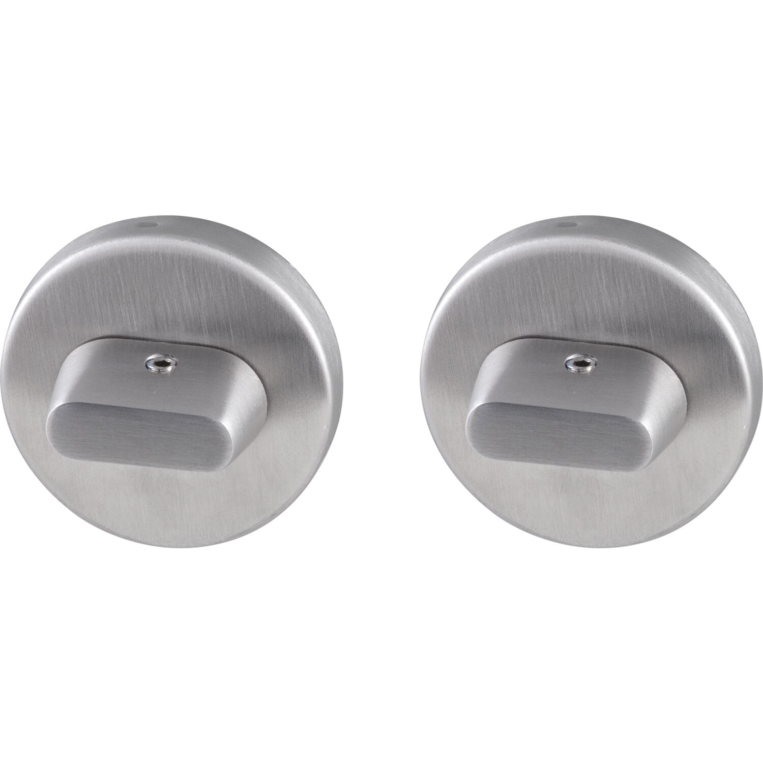 MARCHESI WC-Rosette beiseitig mit Drehknopf, Edelstahl matt