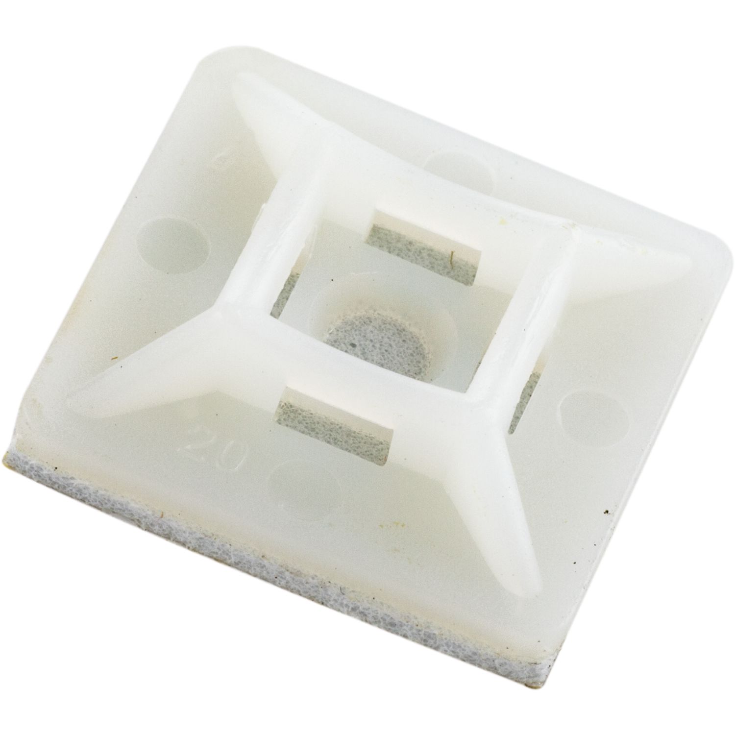 Klebesockel für kabelbinder 3.6 mm mit Sonderkleber schwarz (100 Stück)