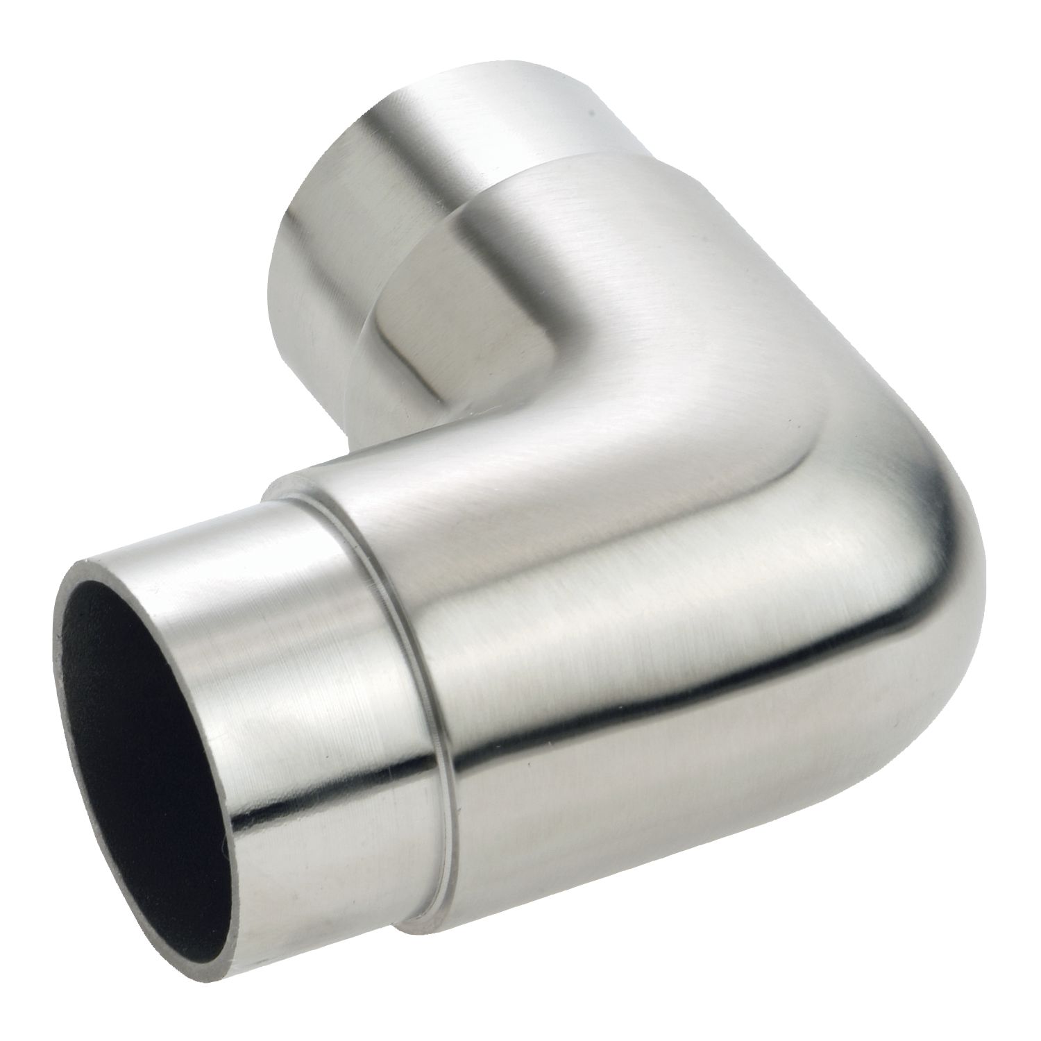 croso Rundbogen 90° kurz, für Rohr ø 42,4 x 2,0 mm, Edelstahl geschliffen V2A
