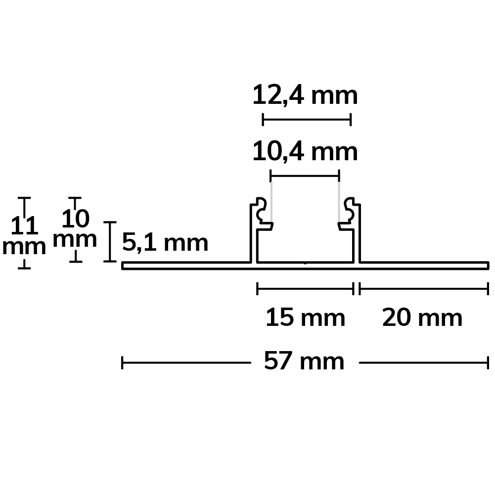 ISOLED LED Fliesen T-Profil 200cm