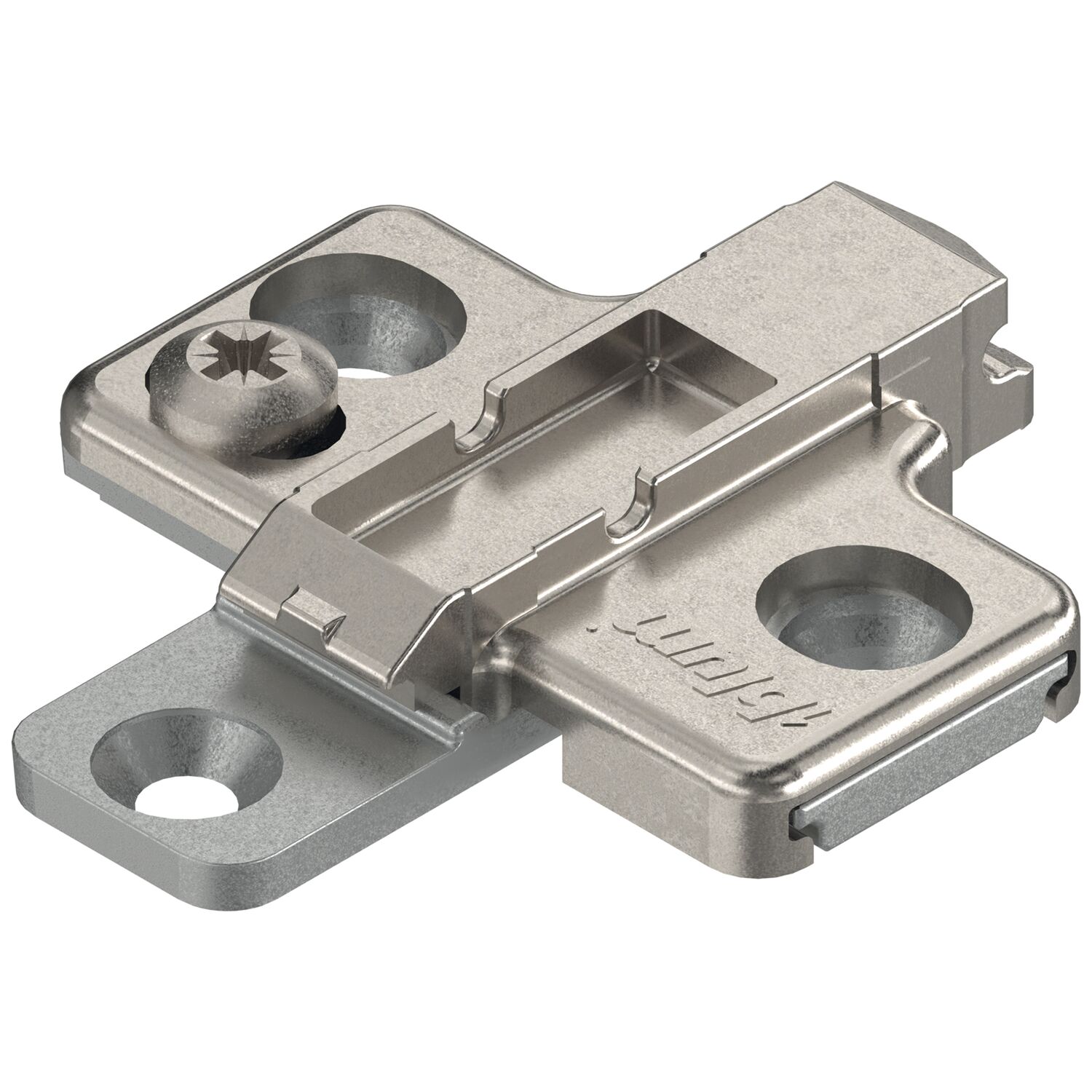 blum CLIP Kreuzmontageplatte Zink Systemschrauben Distanz 0mm