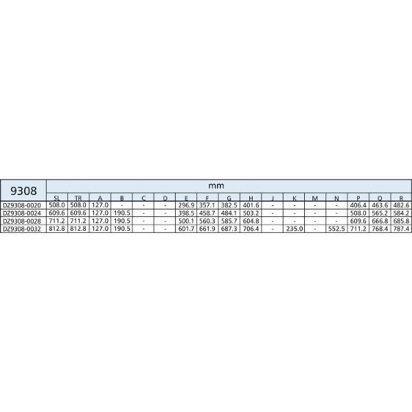 9308-E Kugelkäfigführung - Vollauszug li, 227 kg, Länge 508 mm