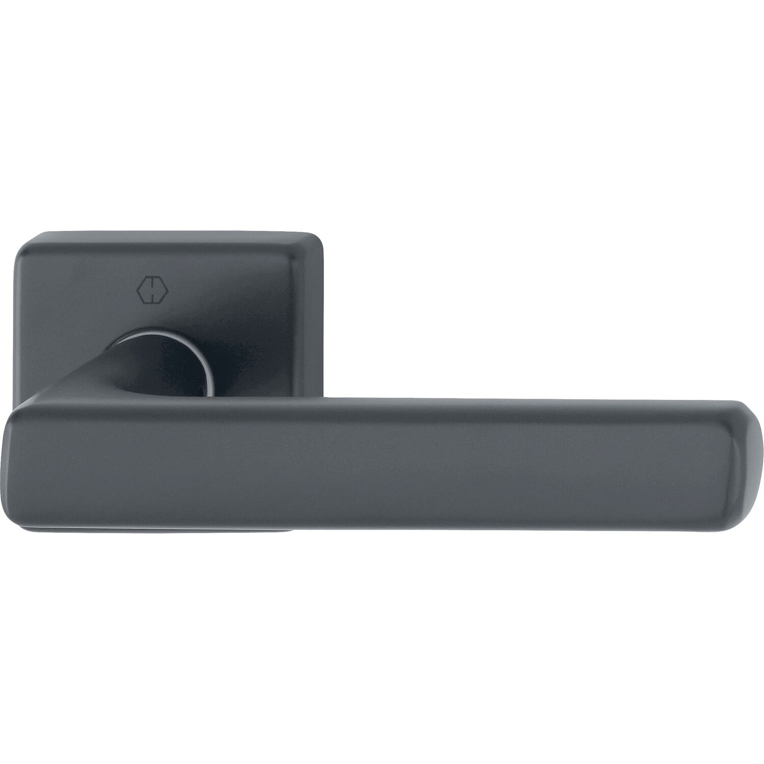 HOPPE Drückerhalbgarnitur DALLAS eckig, Vierkant 10/72 mm, Edelstahl schwarz