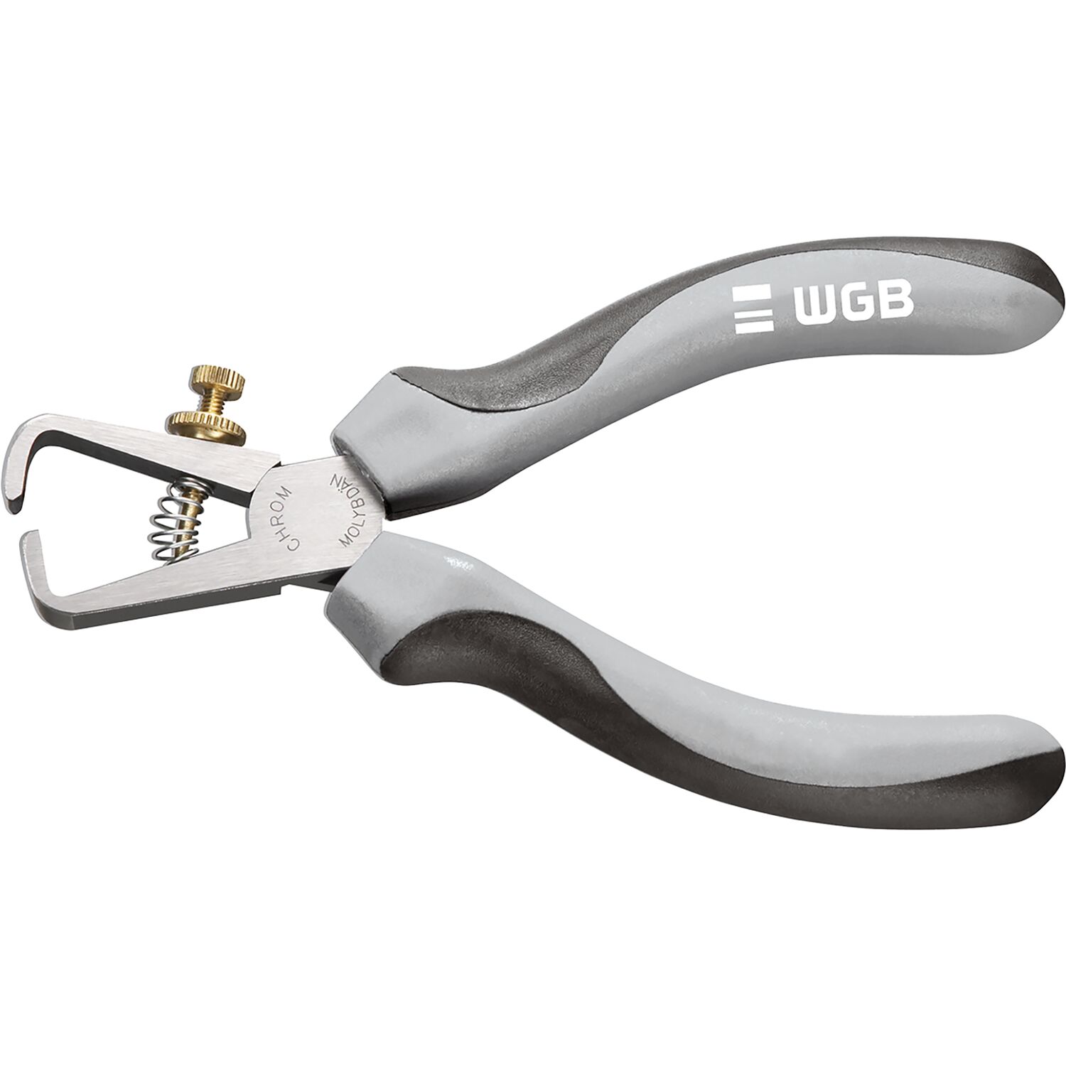 WGB Abisolierzange 0.6-10 mm² mit Feder und Stellschraube 2K-Griff 160 mm