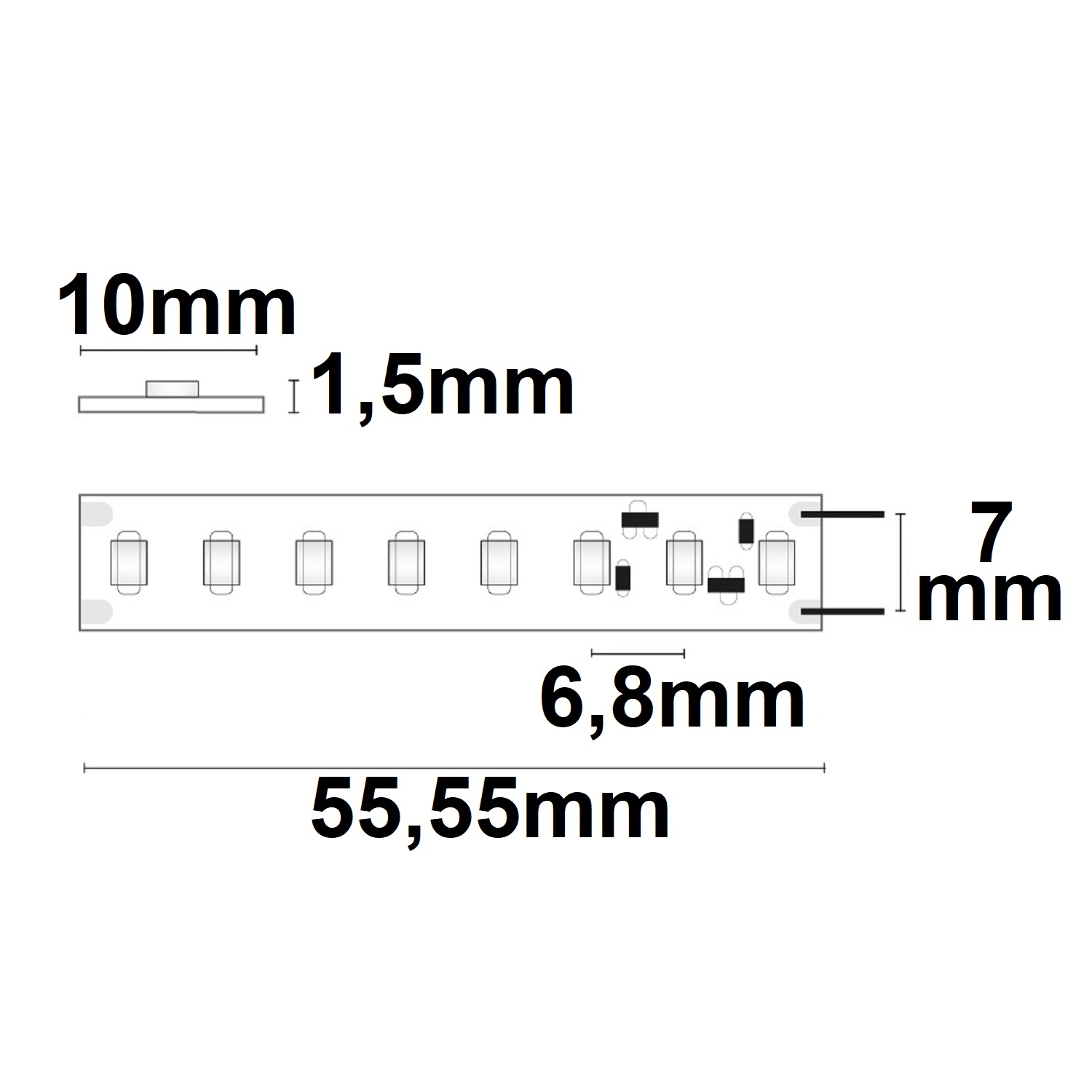 ISOLED LED CRI830 High-Lumen CC Flexband 24V DC 21W IP20 3000K 150 lm/W 5m Rolle 140 LED/m