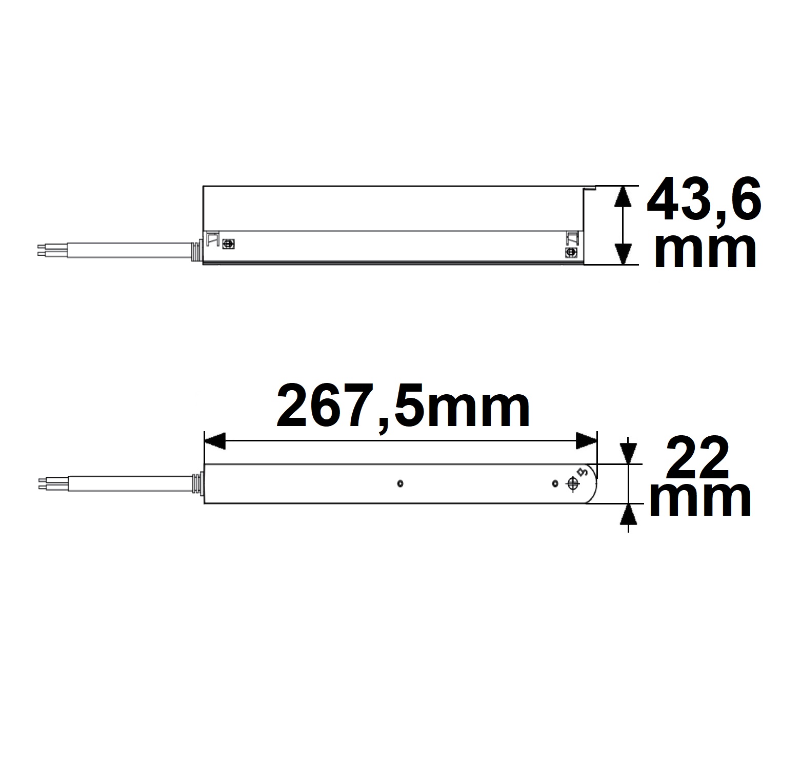 ISOLED Track48 Inline-Trafo weiß 150W 48V DC