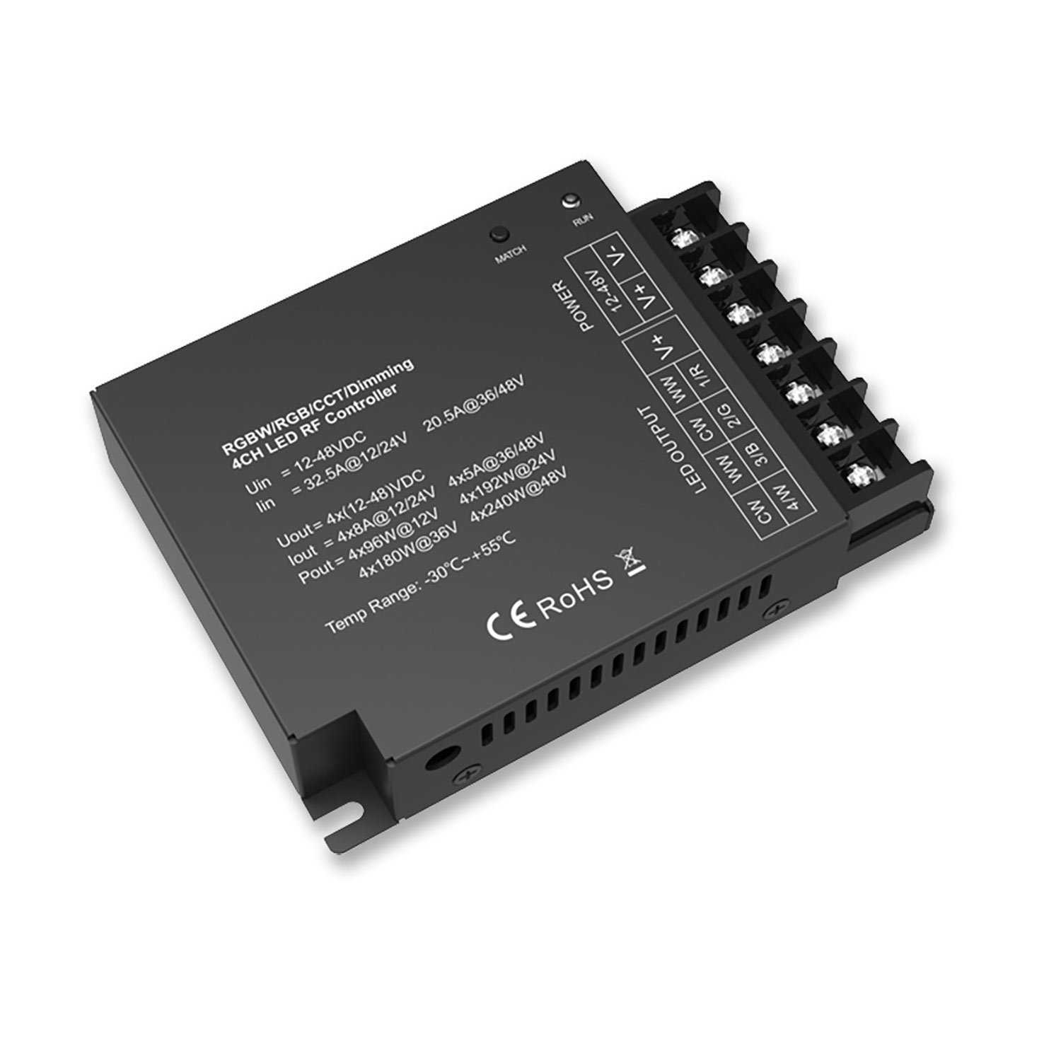 ISOLED Sys-Pro Funk Mesh PWM-Dimmer 1-4 Kanal 12-24V DC 4x8A 36-48V DC 4x5A