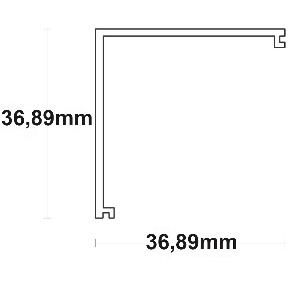 ISOLED Abdeckung COVER16 opal/satiniert 200cm für Profil CORNER20
