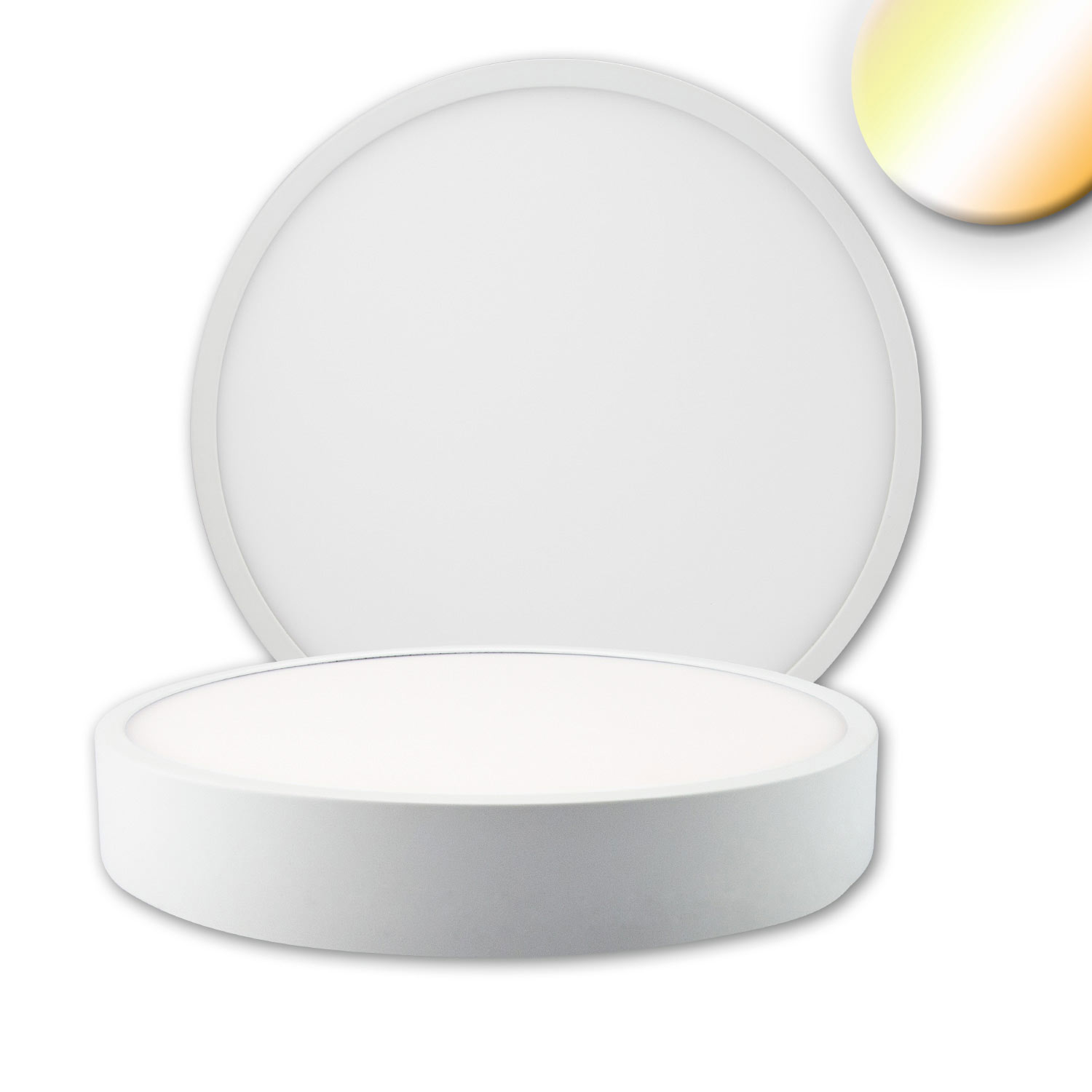ISOLED LED Deckenleuchte PRO weiß 24W rund DN225 ColorSwitch 2700|3000|4000K dimmbar