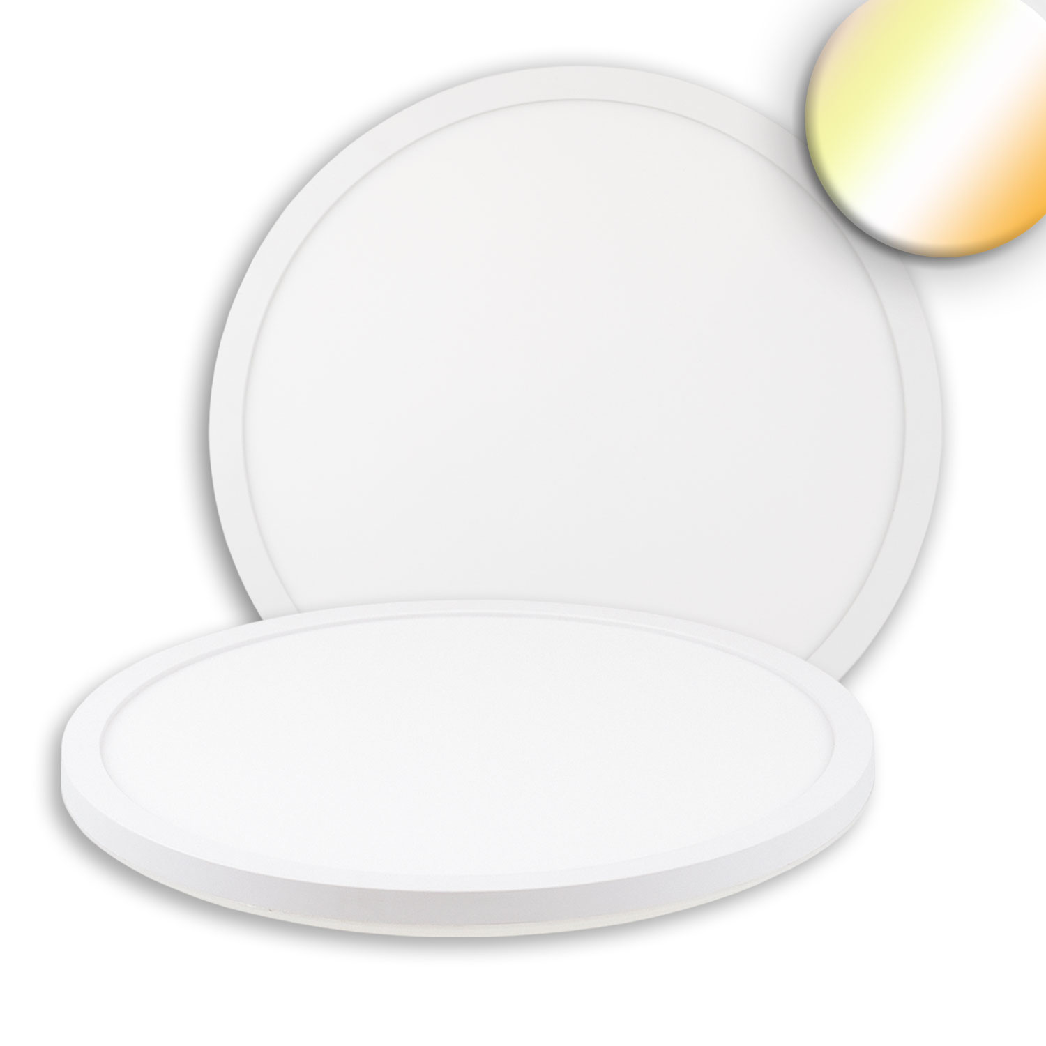 ISOLED LED Deckenleuchte Slim400 PRO 25W weiß rund IP44 DN400 3000|4000|5000K Up&Down