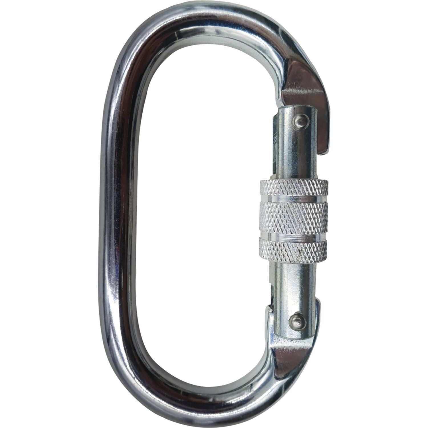 Teufelberger Schraub-Karabiner Stahl Oval SL Silber Öffnungsweite 18 mm
