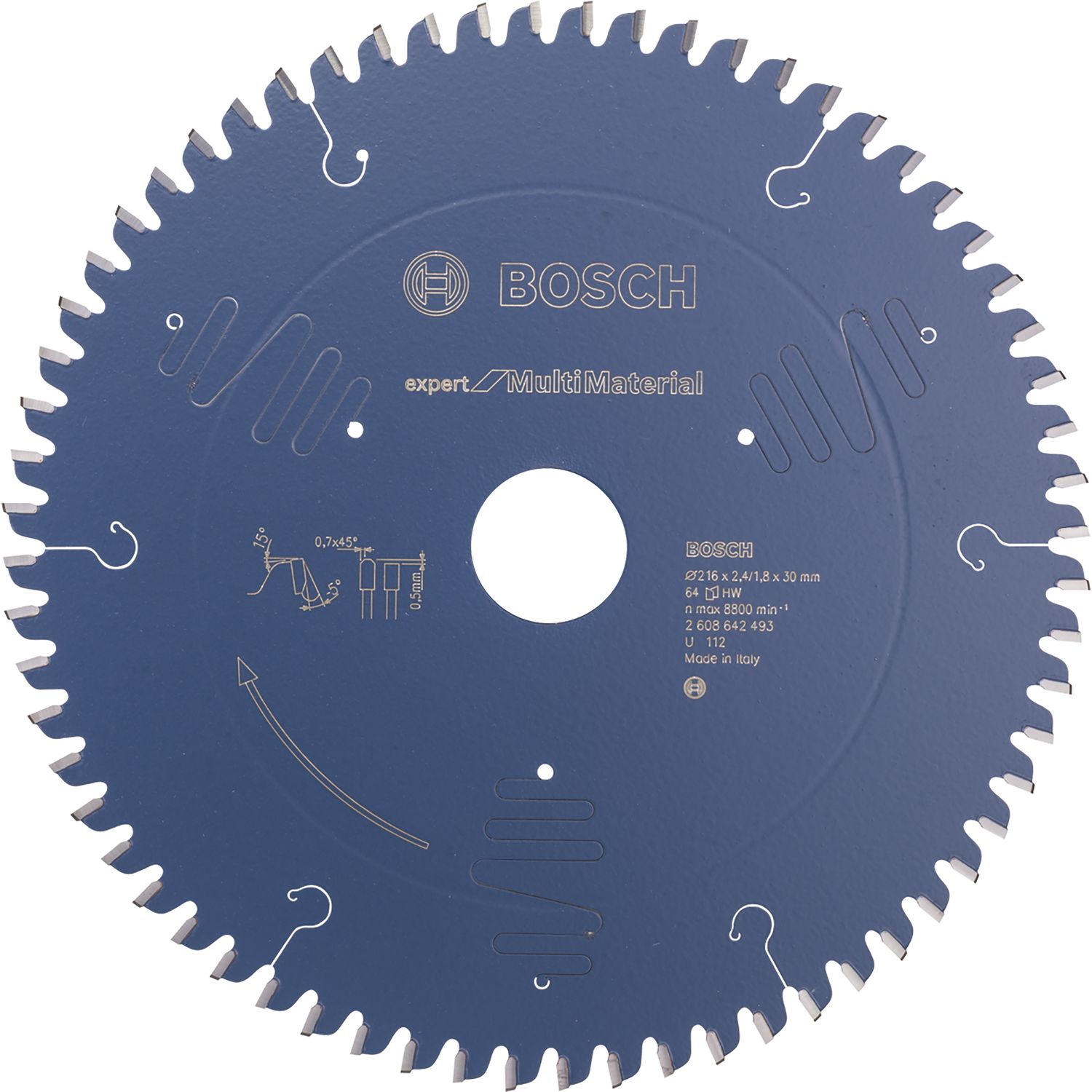 Bosch Kreissägeblatt Expert for Multi Material ø 216x1,8x30mm ZZ 64 (TZ/FZ) neg.