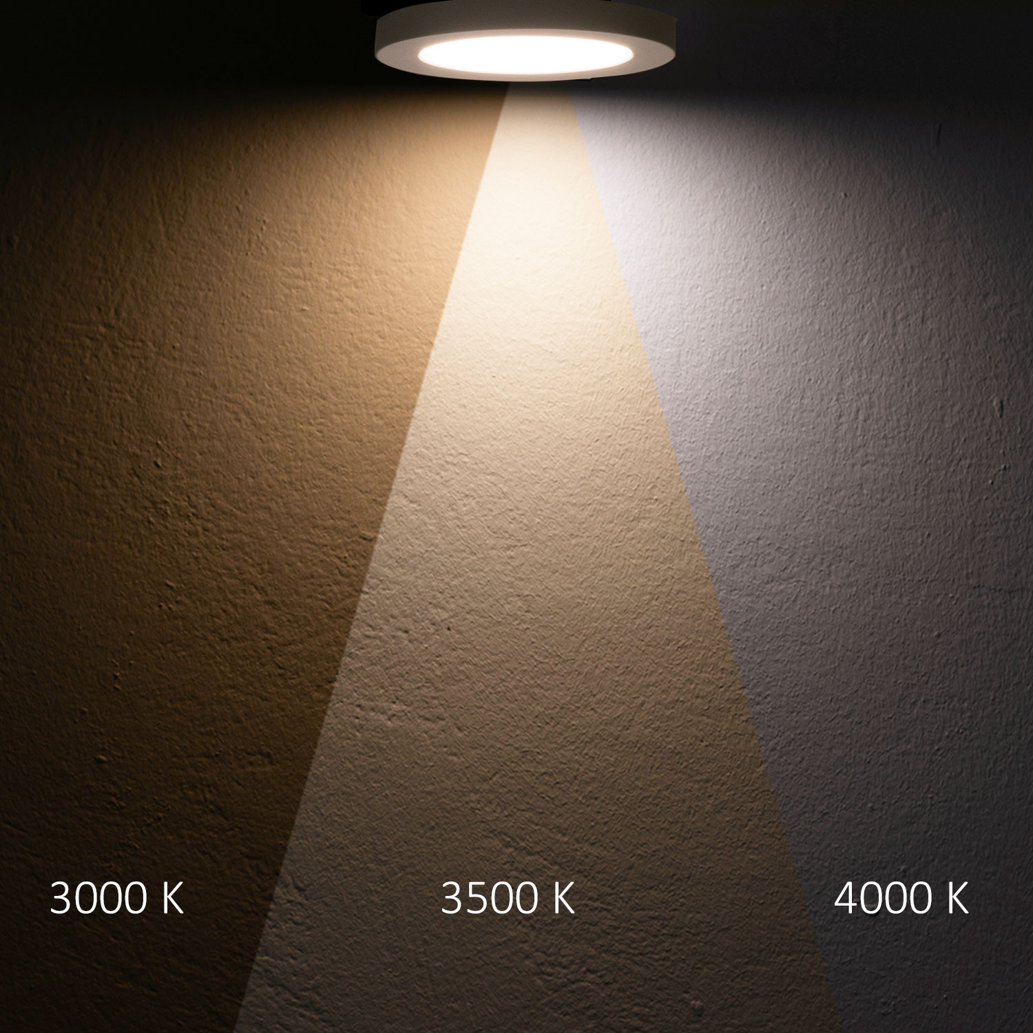 ISOLED LED Aufbau/Einbauleuchte Slim Flex 24W schwarz ColorSwitch 3000|3500|4000K