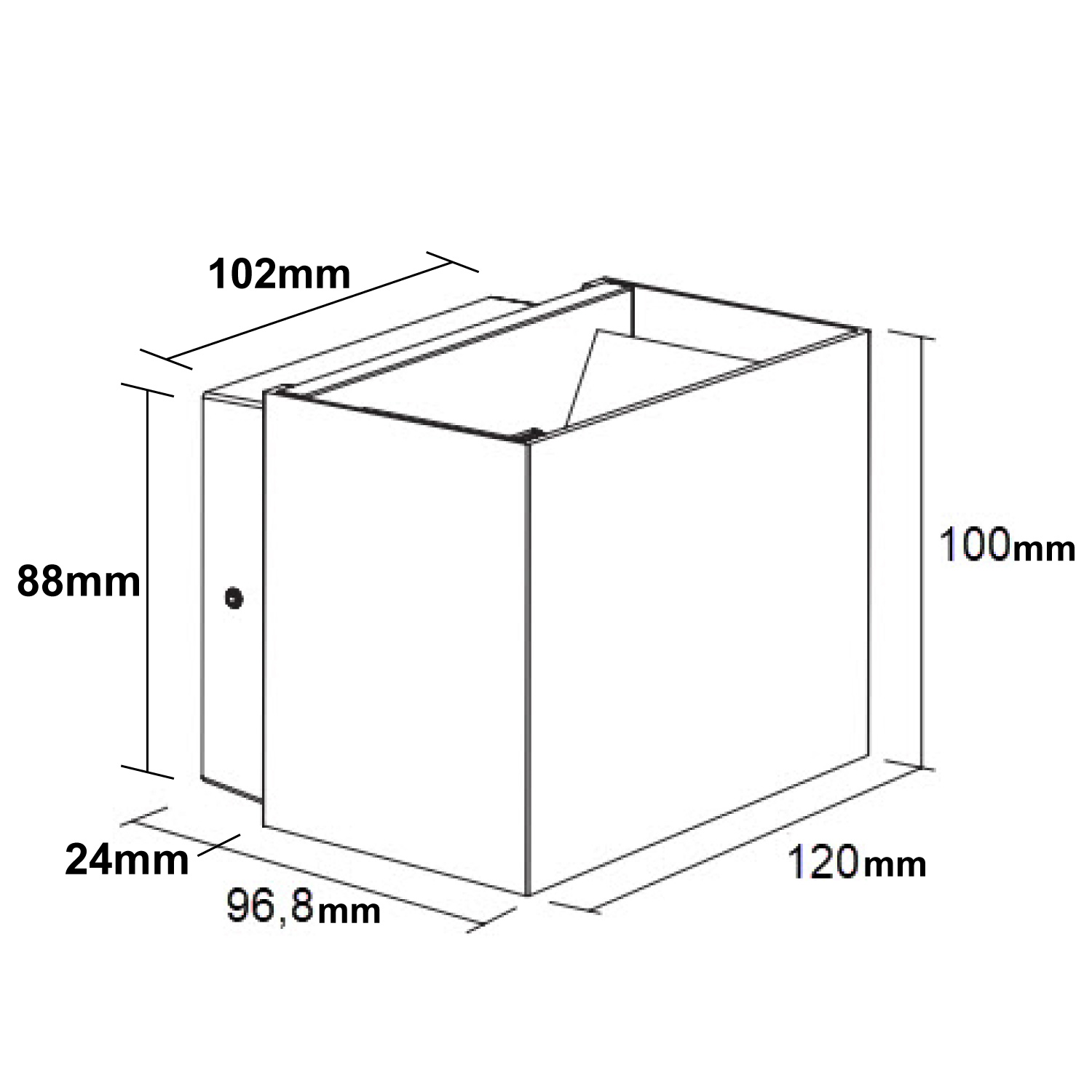 ISOLED LED Wandleuchte Up&Down 2x5W 15-120° IP65 schwarz warmweiß