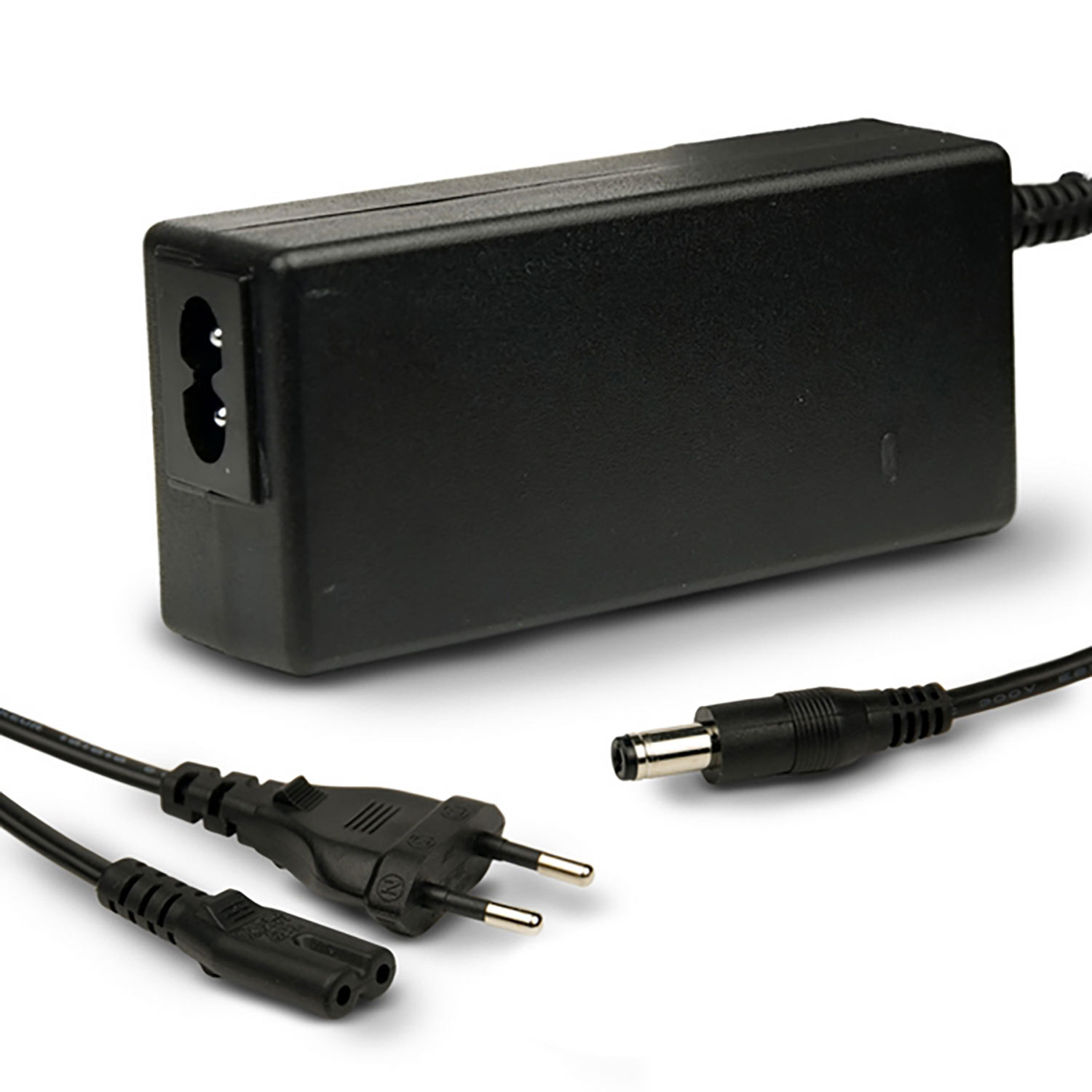 ISOLED Trafo 24V/DC 0-60W mit Rundstecker und Flachstecker
