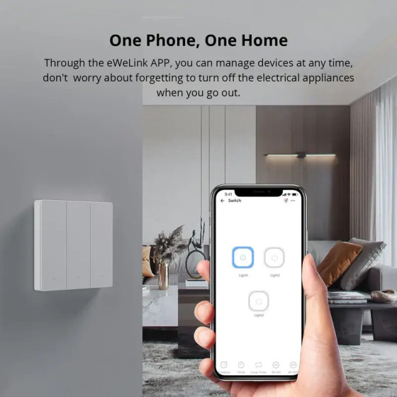 Sonoff SwitchMan Smart Wandschalter M5 86 Matter 3fach weiß