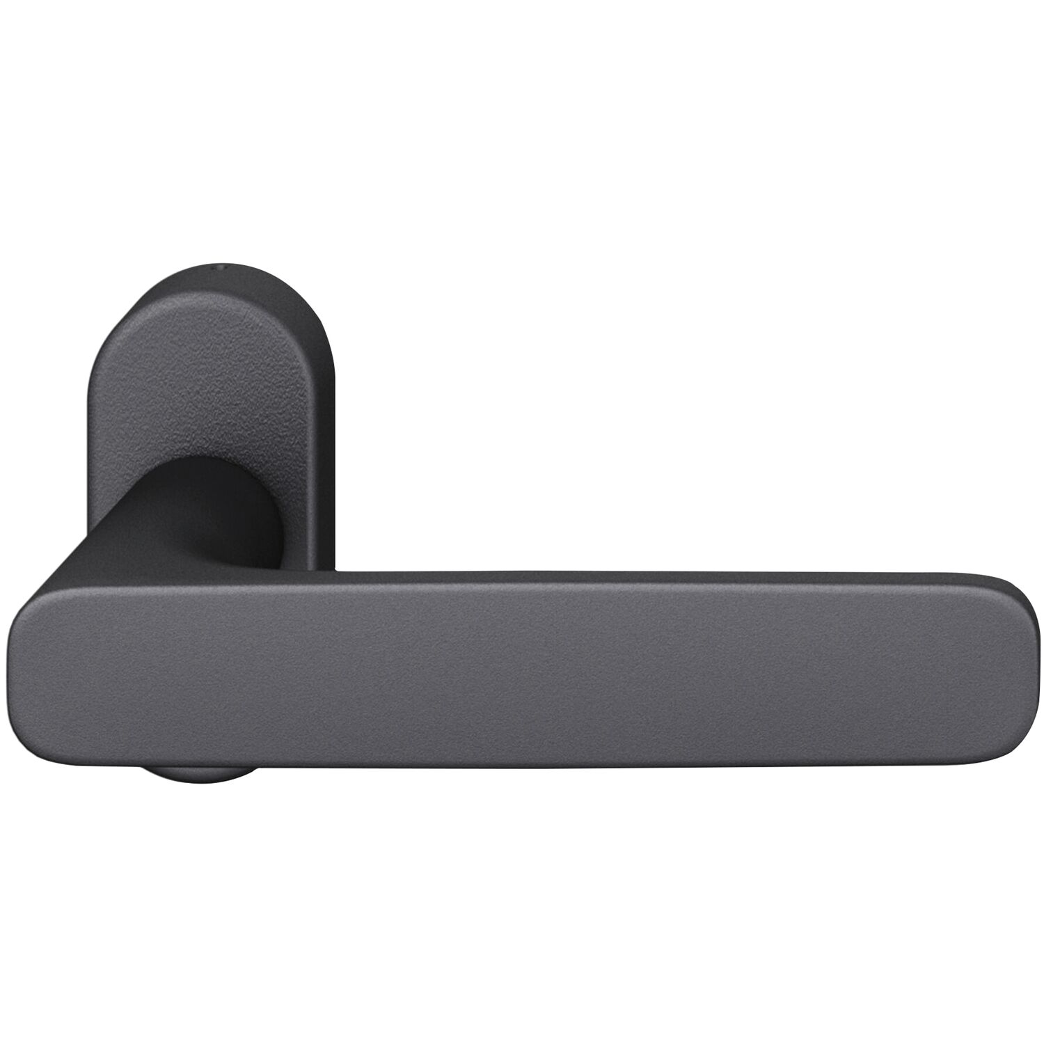 FSB Rahmentürdrücker 09 1289 Hochhaltefeder B ovale Rosette Aluminium schwarz