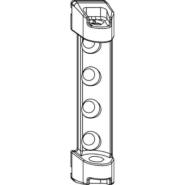Maco #204039 MACO Scherenlager PVC, 3 mm Positionszapfen, 100 kg, weiß (204039)