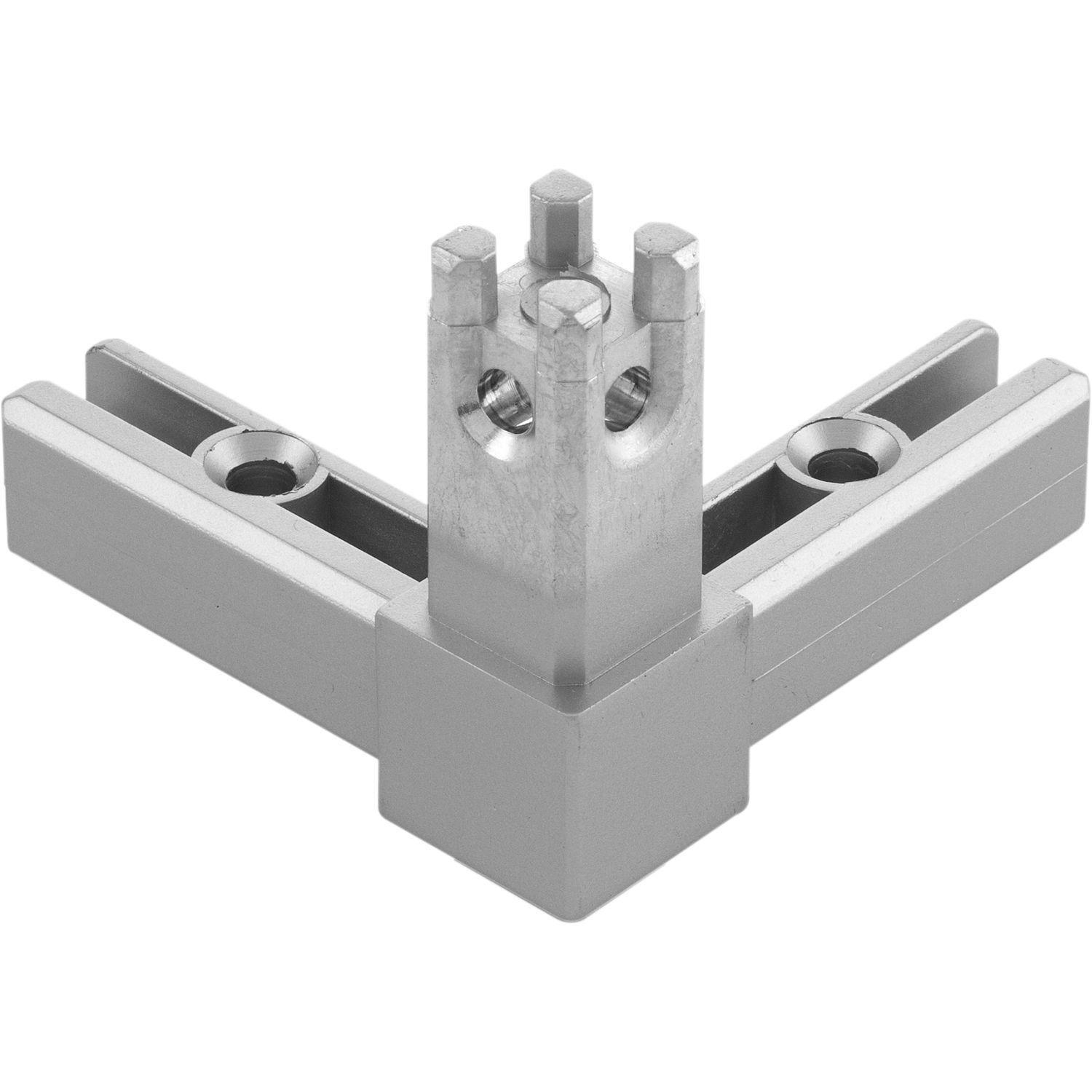 SCHÜCO Smartcube Eckknoten 3s Zamak Edelstahl-Effekt