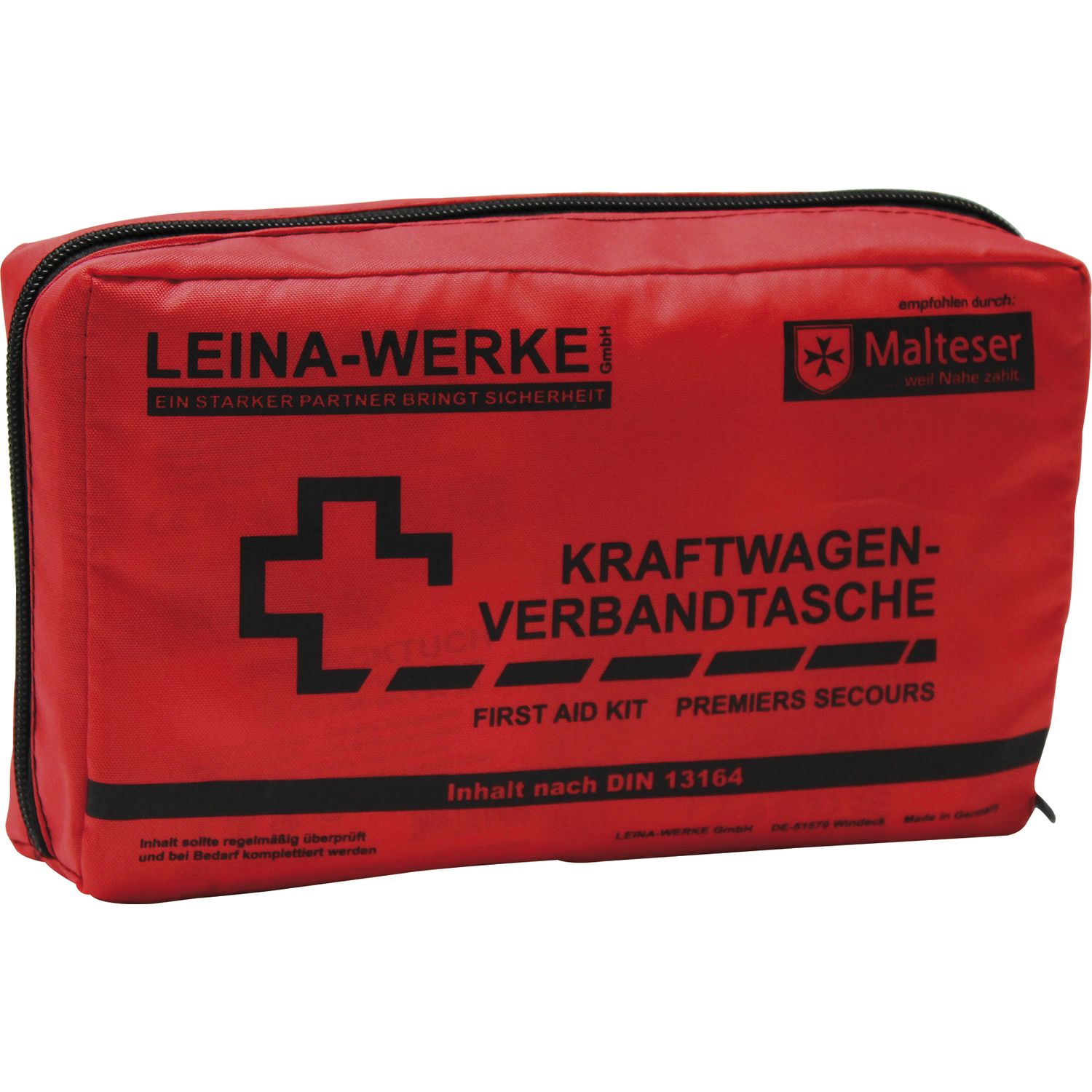 Leina-Werke KFZ-Verbandtasche Größe 215x55x130mm rot