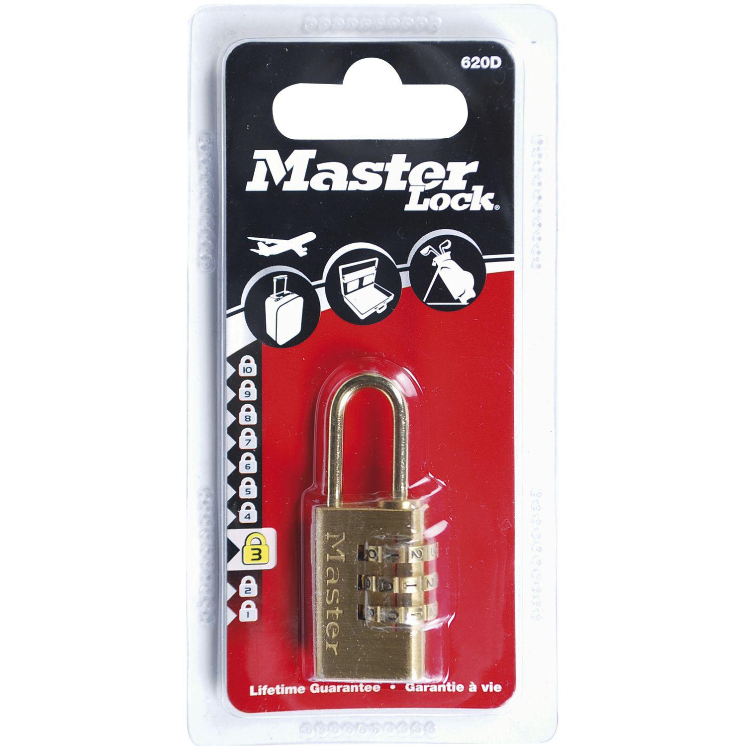 Master Lock Vorhangschloss 620 EURD Zahlenschloss, 20 mm,Messing Finish SB
