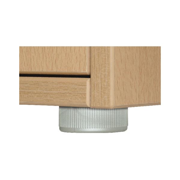 Möbelgleiter verstellbar-Anschraubplatte ø 50 mm, Kunststoff silber