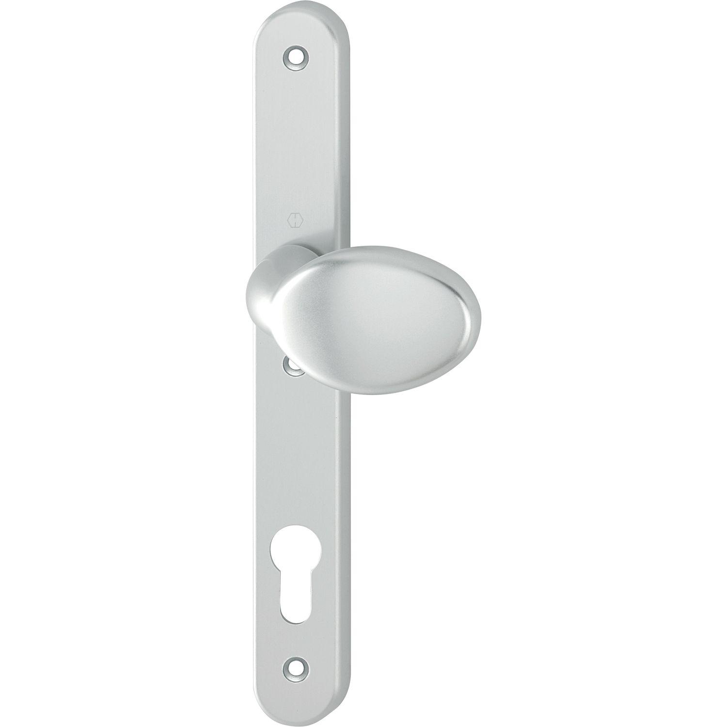 Hoppe Knopfschild innen - drehbar PZ92, sichtbar geschraubt, Aluminium silber eloxiert
